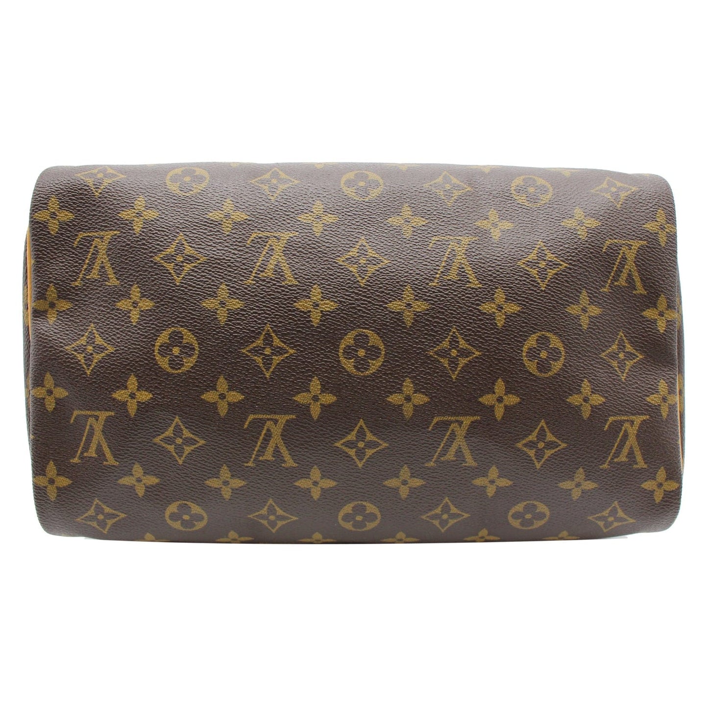 LOUIS VUITTON Speedy 30 Monogram Canvas Satchel Bag Brown