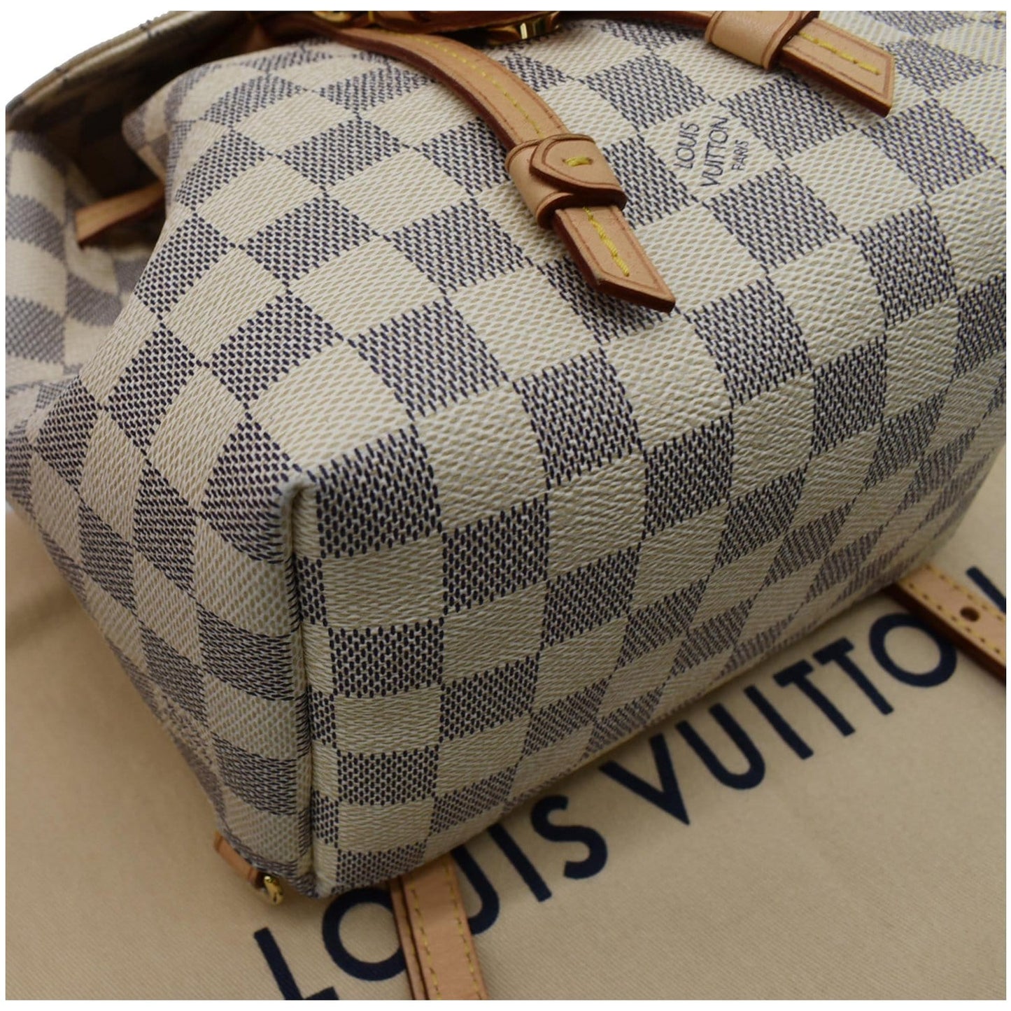 LOUIS VUITTON Sperone BB Damier Azur Backpack Bag White