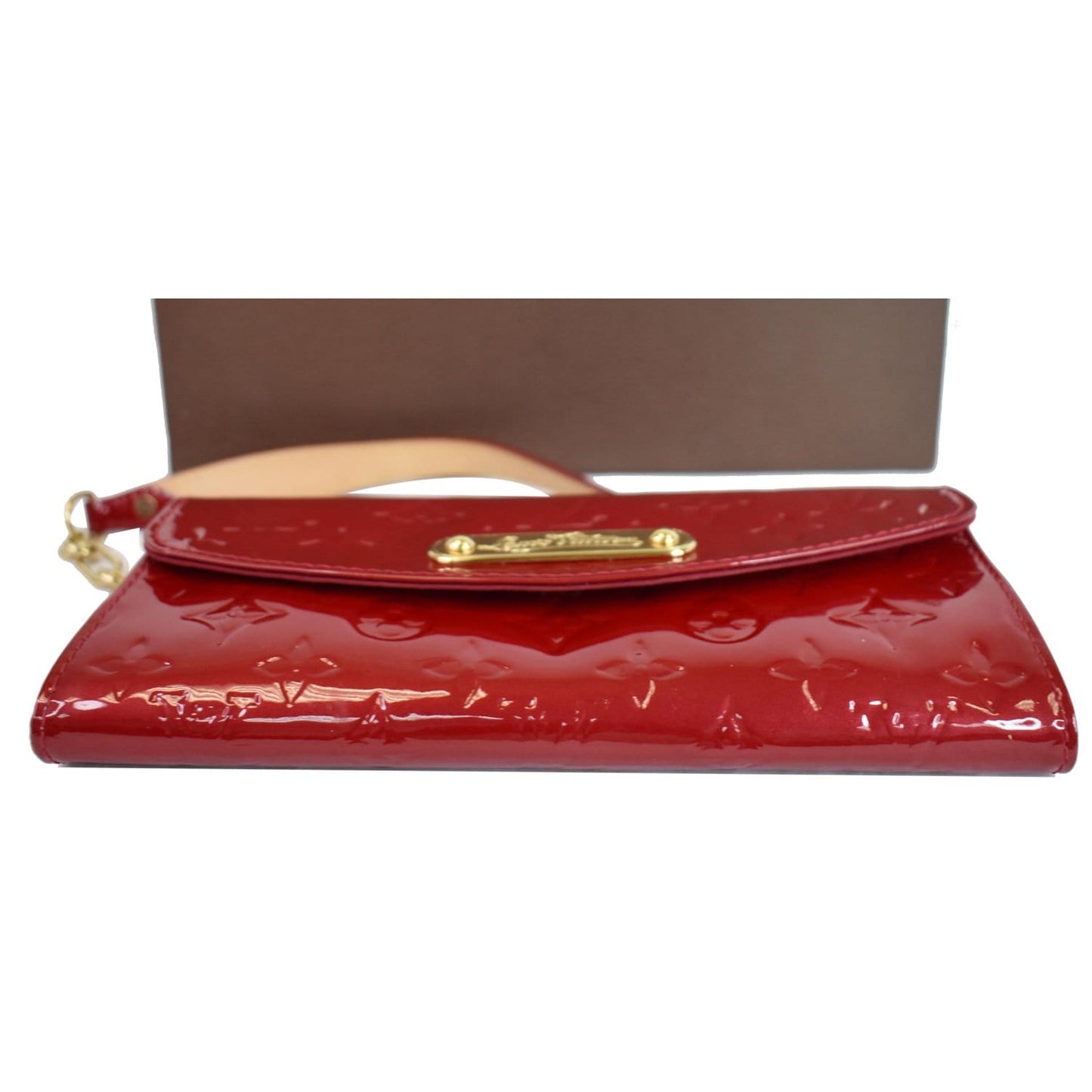 LOUIS VUITTON Sunset Boulevard Monogram Vernis Shoulder Bag Red