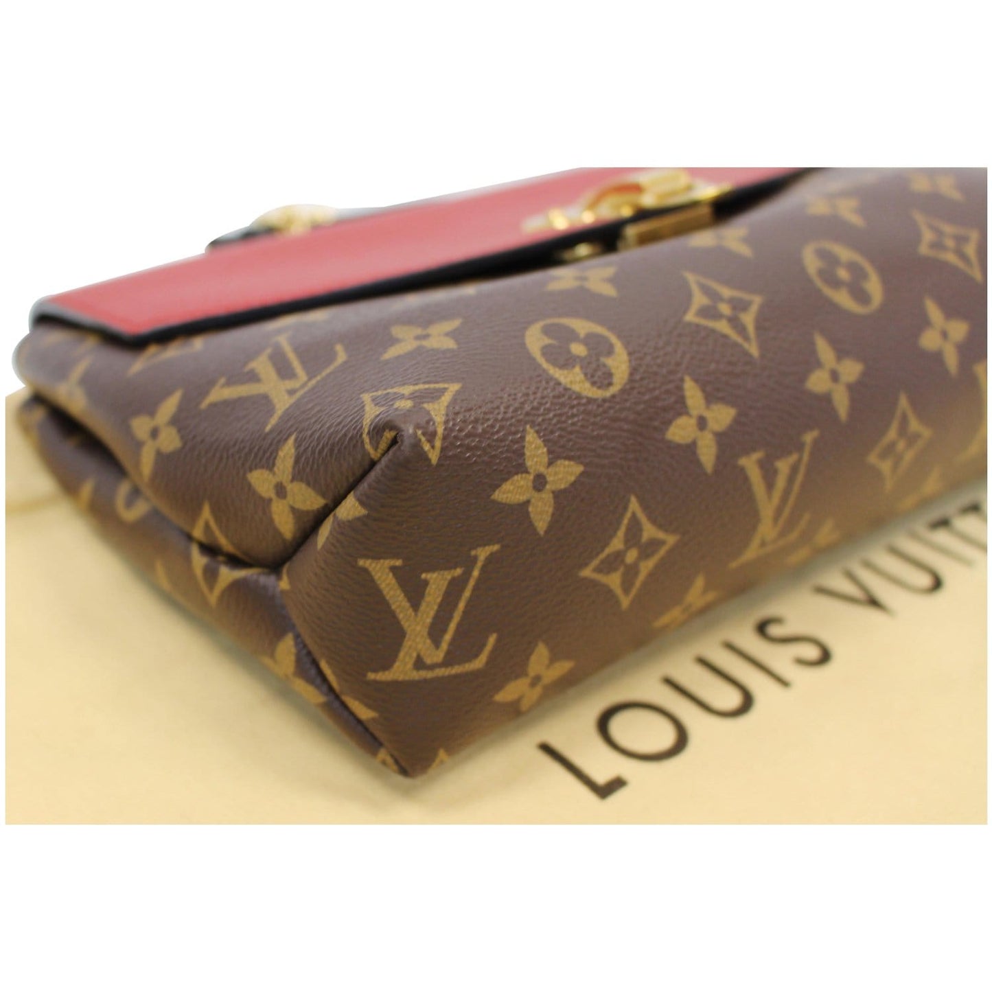 LOUIS VUITTON Saint Placide Monogram Canvas Shoulder Crossbody Bag Cerise