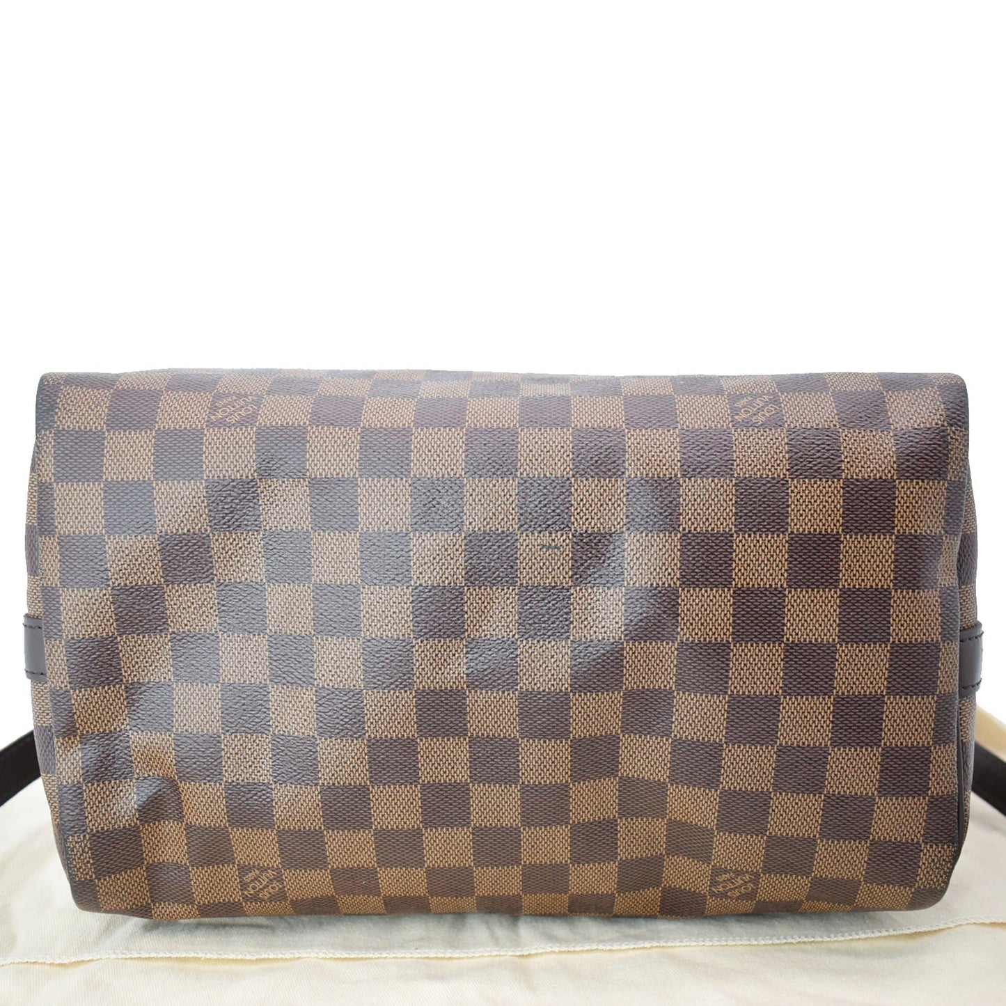 LOUIS VUITTON Speedy 30 Bandouliere Damier Ebene Satchel Bag Brown