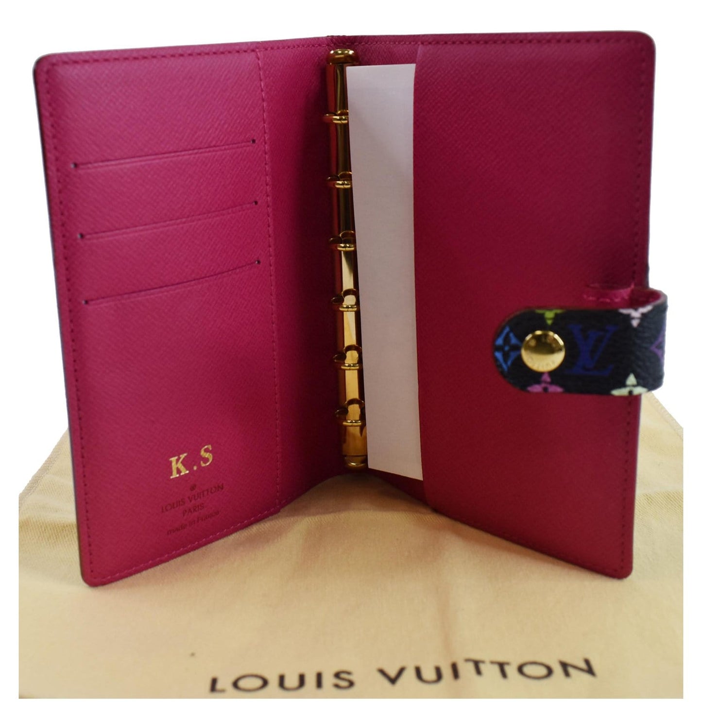 LOUIS VUITTON Agenda PM Multicolor Monogram Planner Cover Black