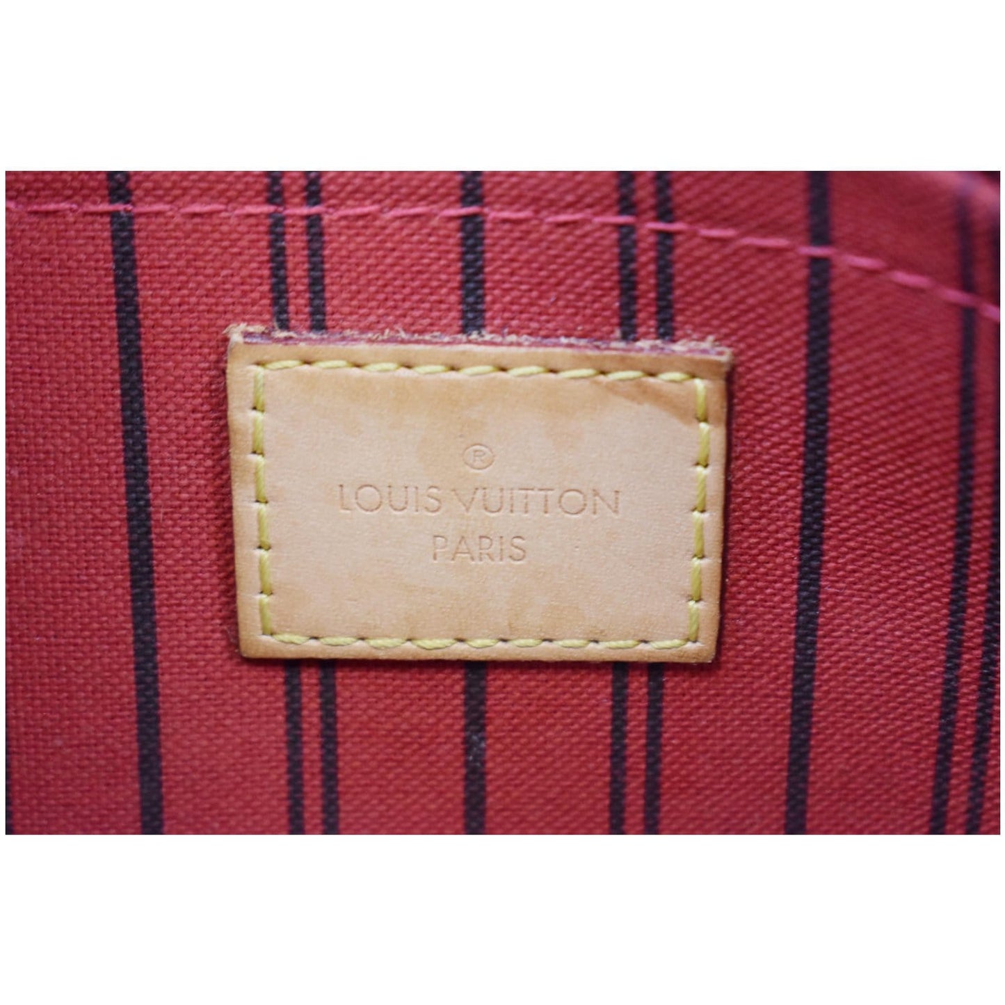 LOUIS VUITTON Pochette Wristlet Pouch Monogram Canvas Neverfull MM Brown