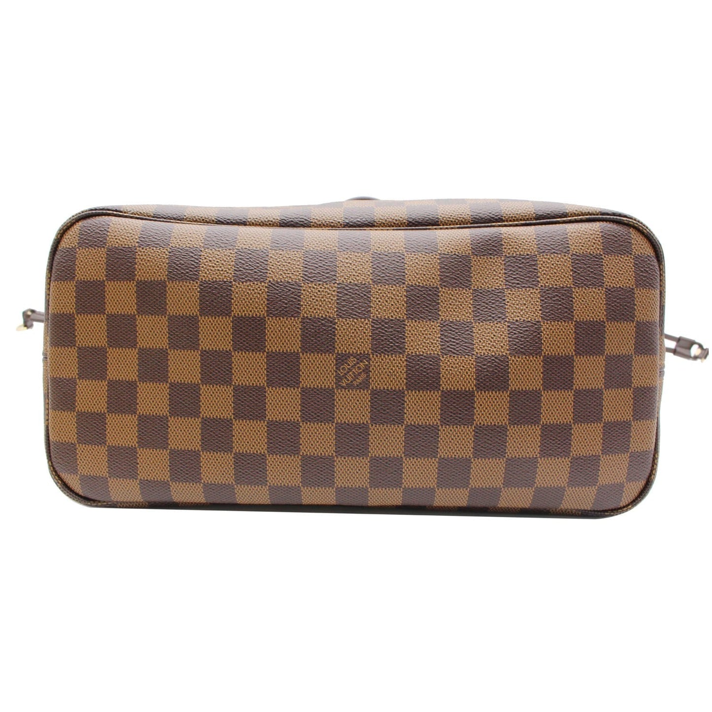 LOUIS VUITTON Neverfull MM Damier Ebene Tote Bag Brown