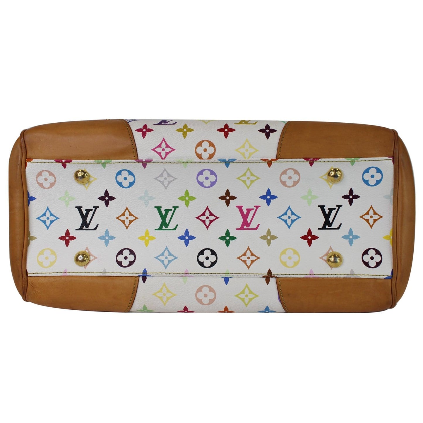 LOUIS VUITTON Beverly GM Multicolor Canvas Shoulder Bag White