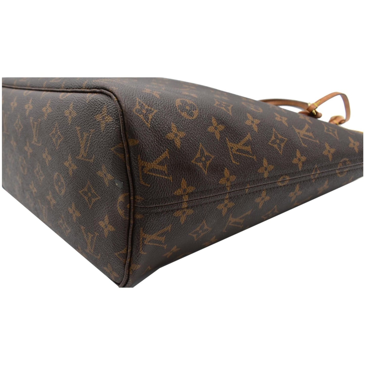 LOUIS VUITTON Neverfull MM Monogram Canvas Tote Bag Brown