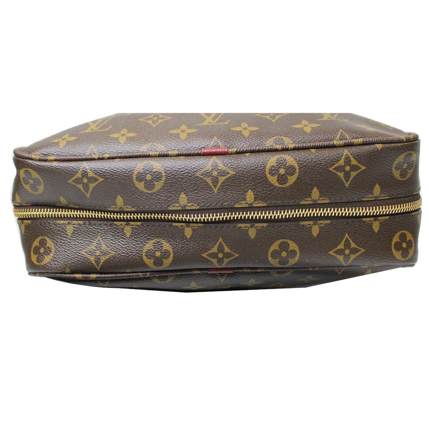 LOUIS VUITTON Bequia Porte Document Monogram Vertical Tote Bag Brown