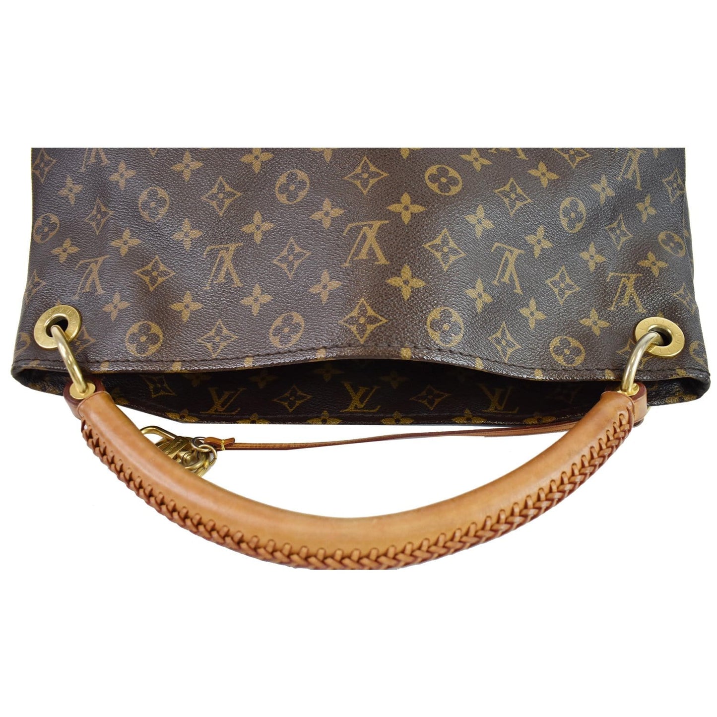 LOUIS VUITTON Artsy MM Monogram Canvas Shoulder Bag Brown