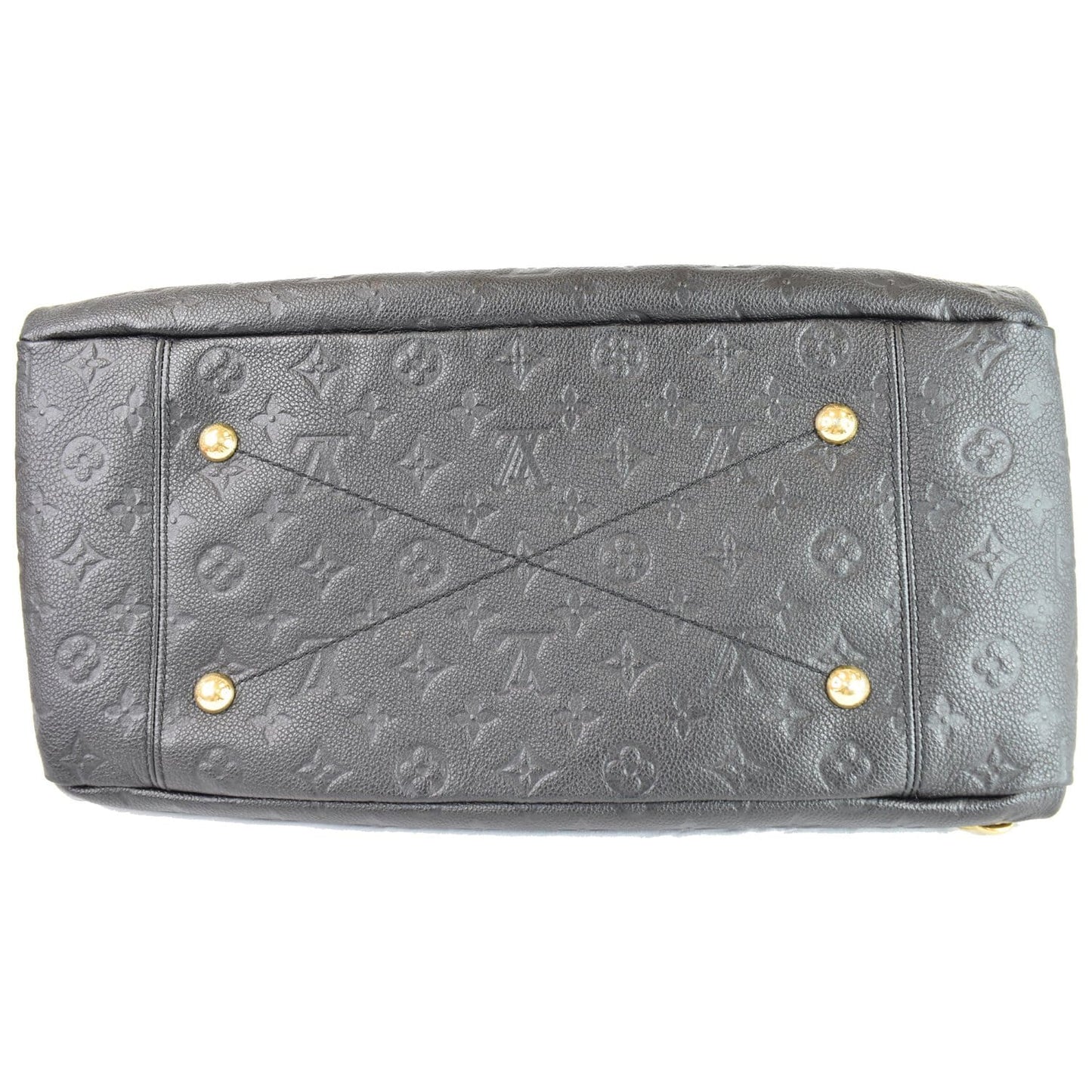 LOUIS VUITTON Artsy MM Empreinte Leather Shoulder Bag Black