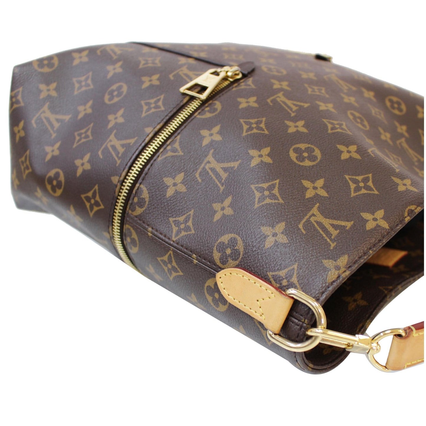 LOUIS VUITTON Melie Monogram Canvas Hobo Shoulder Bag Brown