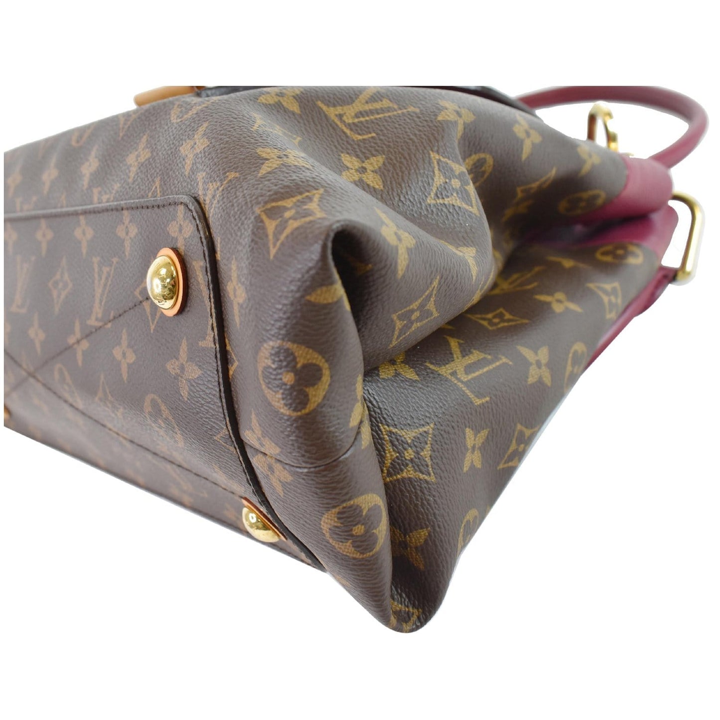 LOUIS VUITTON Olympe Monogram Canvas Satchel Shoulder Bag Aurore