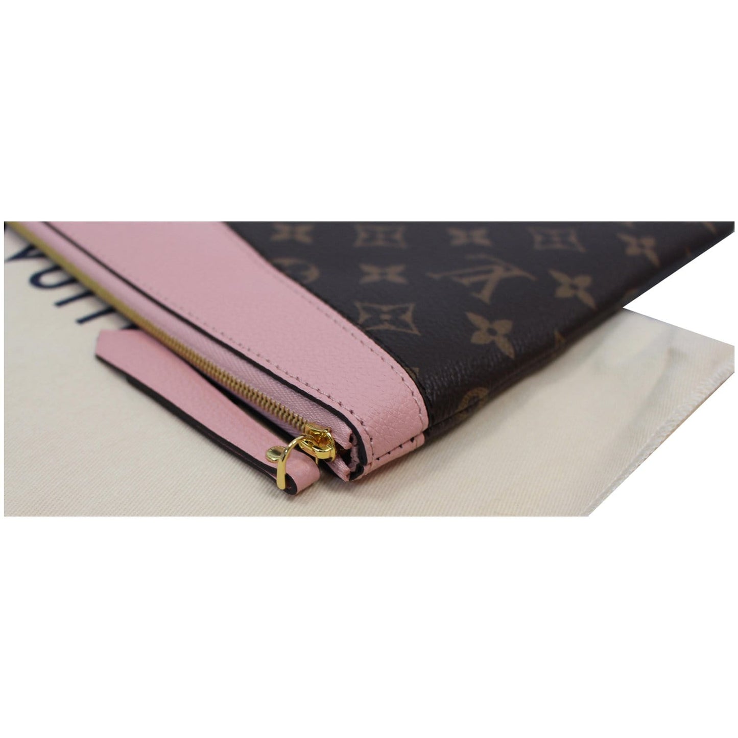 LOUIS VUITTON Daily Pouch Monogram Canvas Clutch Rose