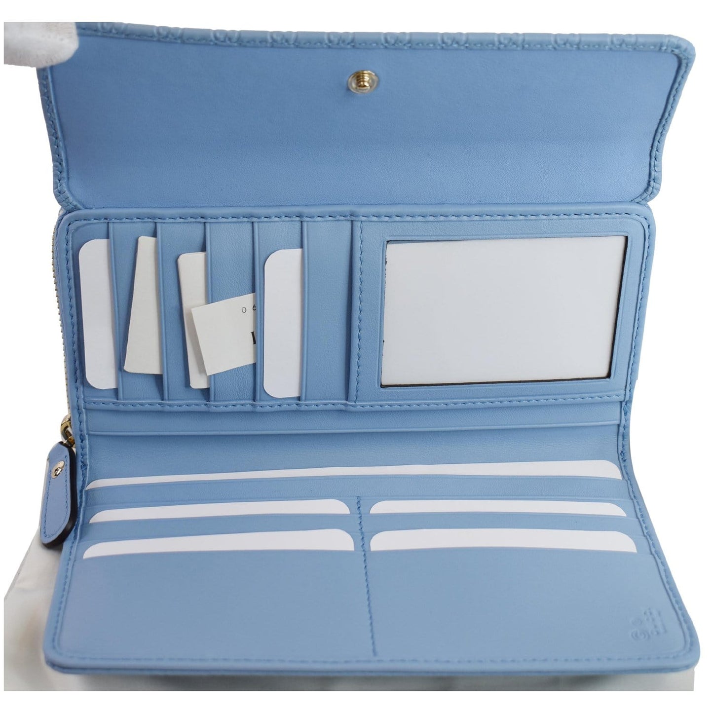 GUCCI Microguccissima Leather Wallet Light Blue 449364