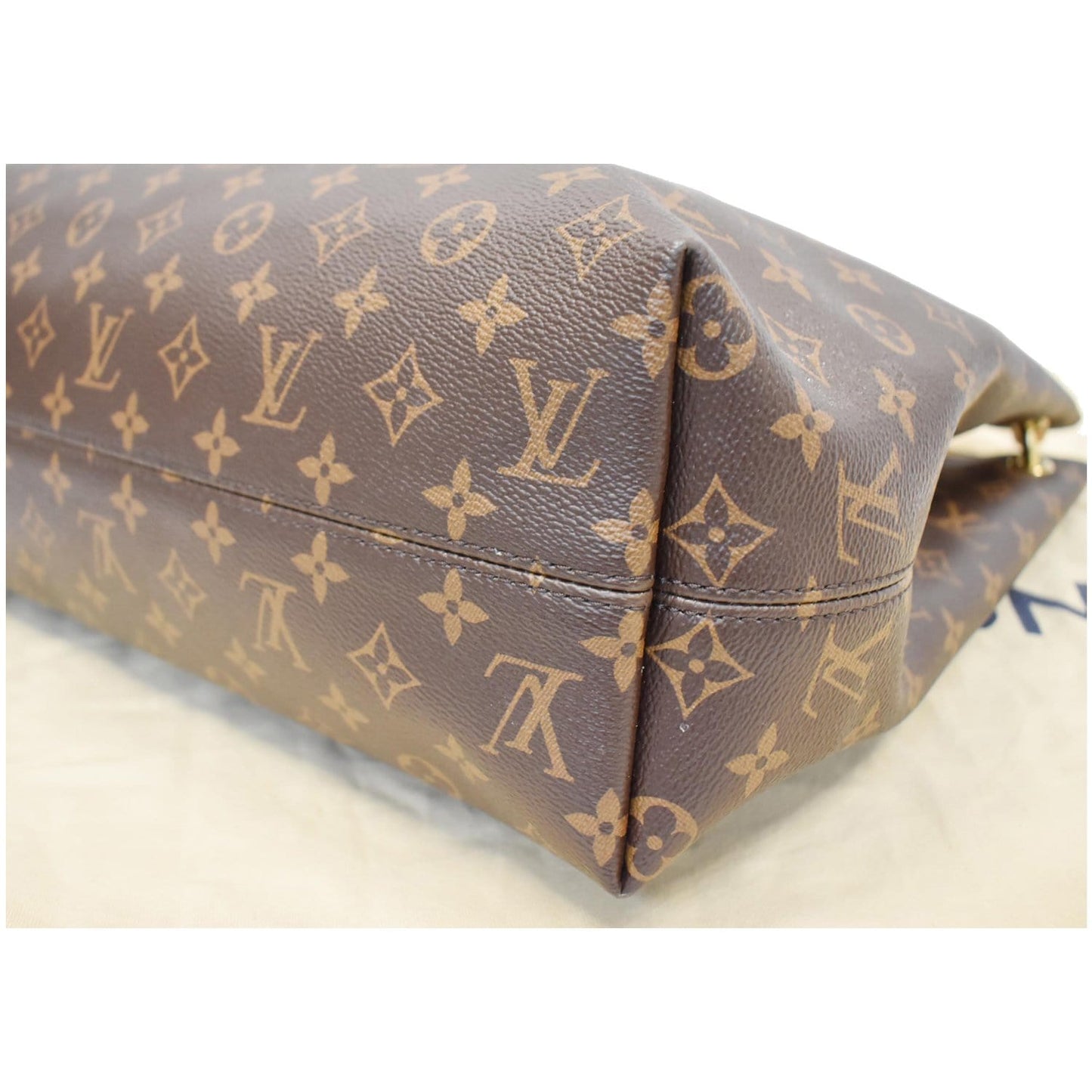 LOUIS VUITTON Graceful MM Monogram Canvas Shoulder Bag Brown