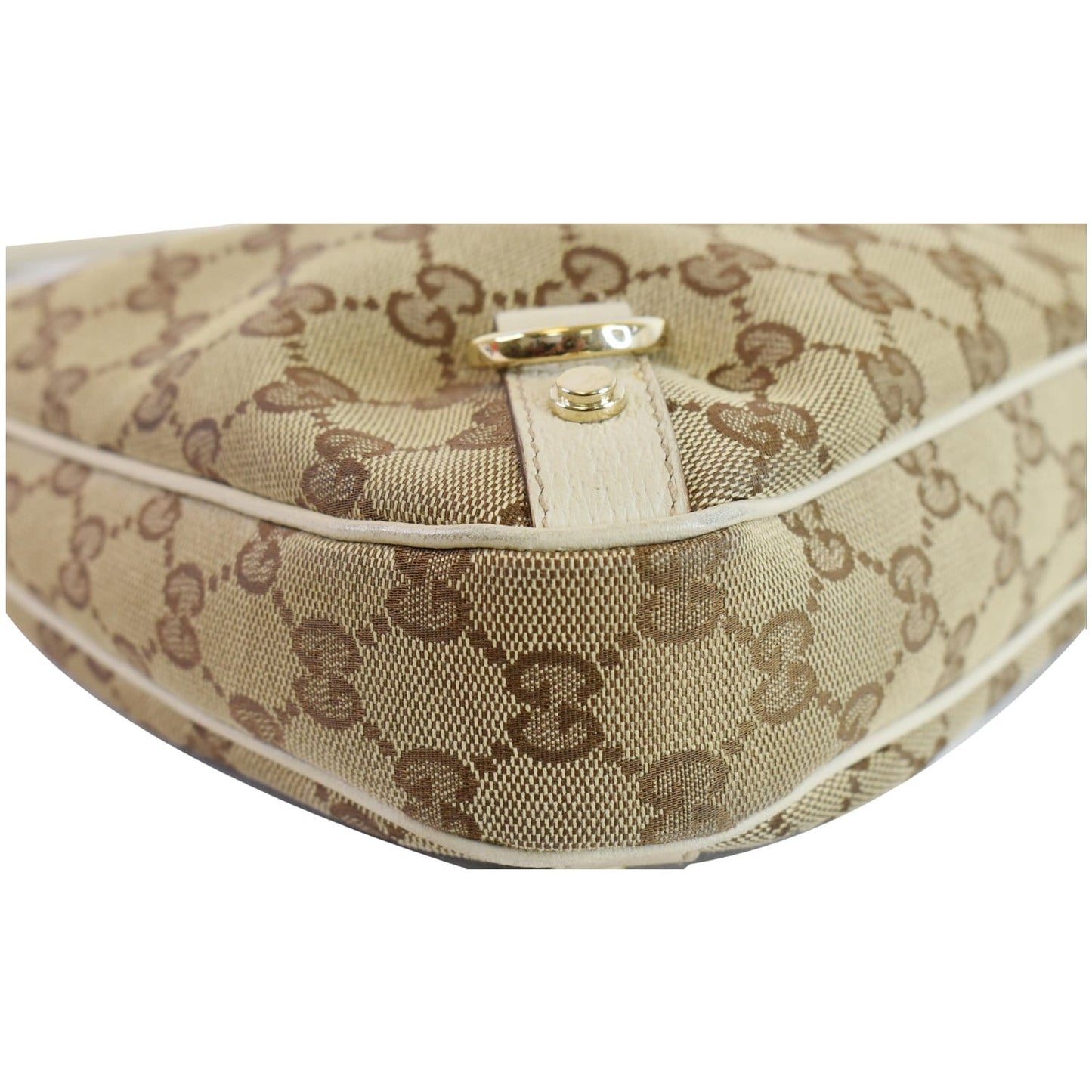 GUCCI Abbey GG Canvas D Ring GG Canvas Hobo Bag Beige 130738