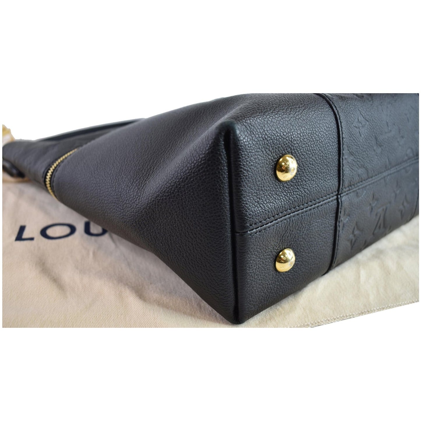LOUIS VUITTON Melie Empreinte Leather Hobo Shoulder Bag Black