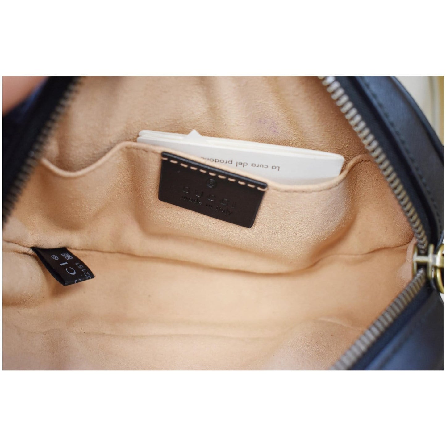 GUCCI GG Marmont Matelasse Leather Belt Bag Black 476434
