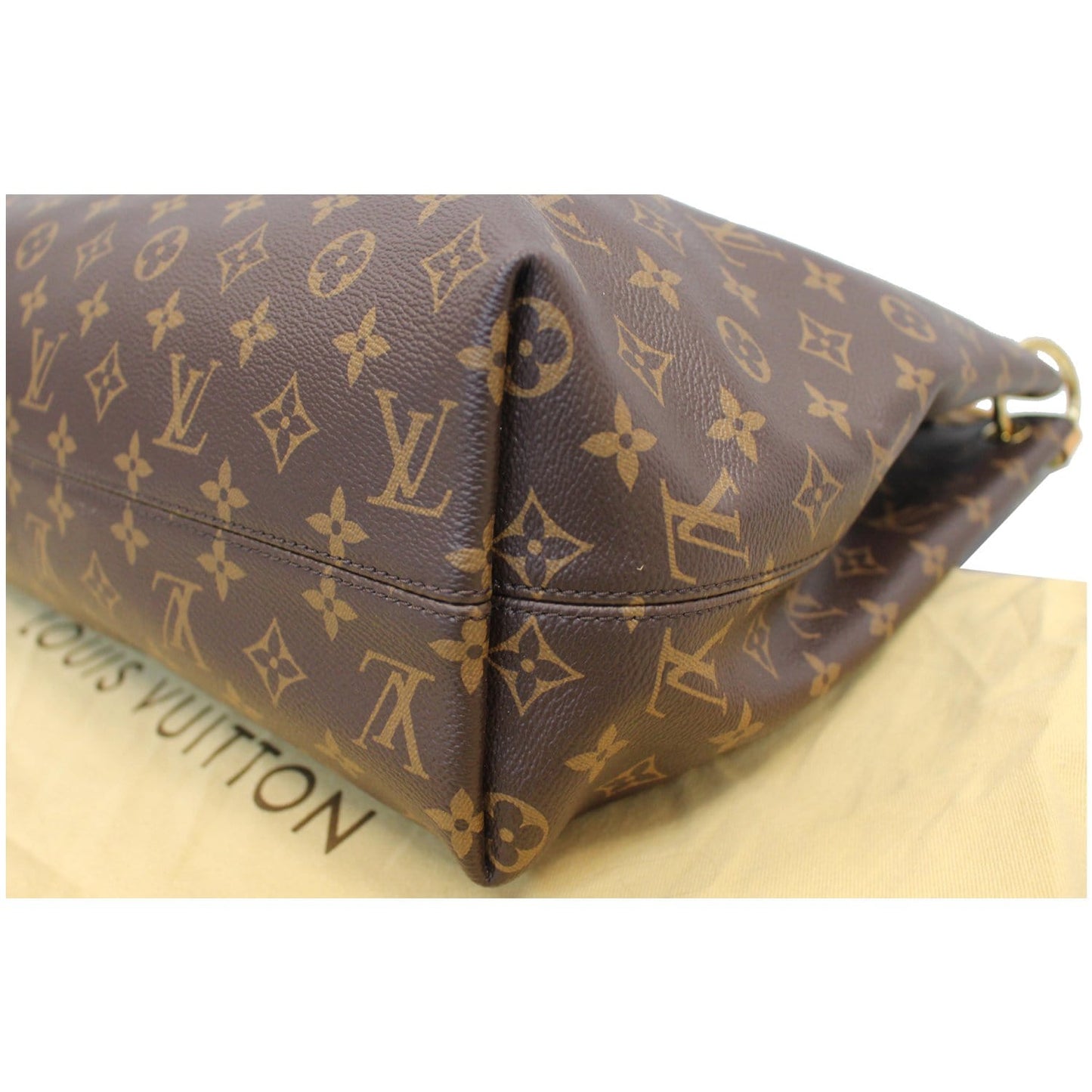 LOUIS VUITTON Graceful MM Monogram Canvas Shoulder Bag Brown