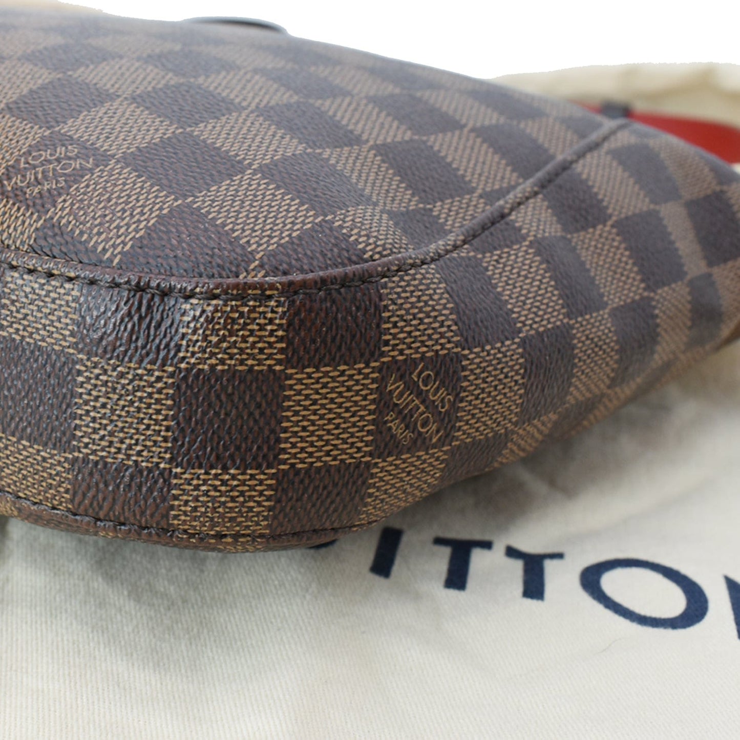 LOUIS VUITTON South Bank Besace Damier Ebene Crossbody Bag Brown