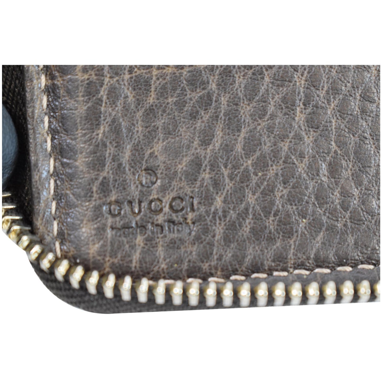 GUCCI Bamboo GG Canvas Zippy Organizer Wallet Beige 232977