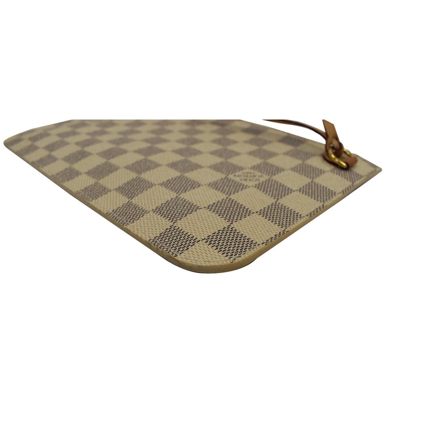 LOUIS VUITTON Pochette Wristlet Pouch Damier Azur Neverfull MM White