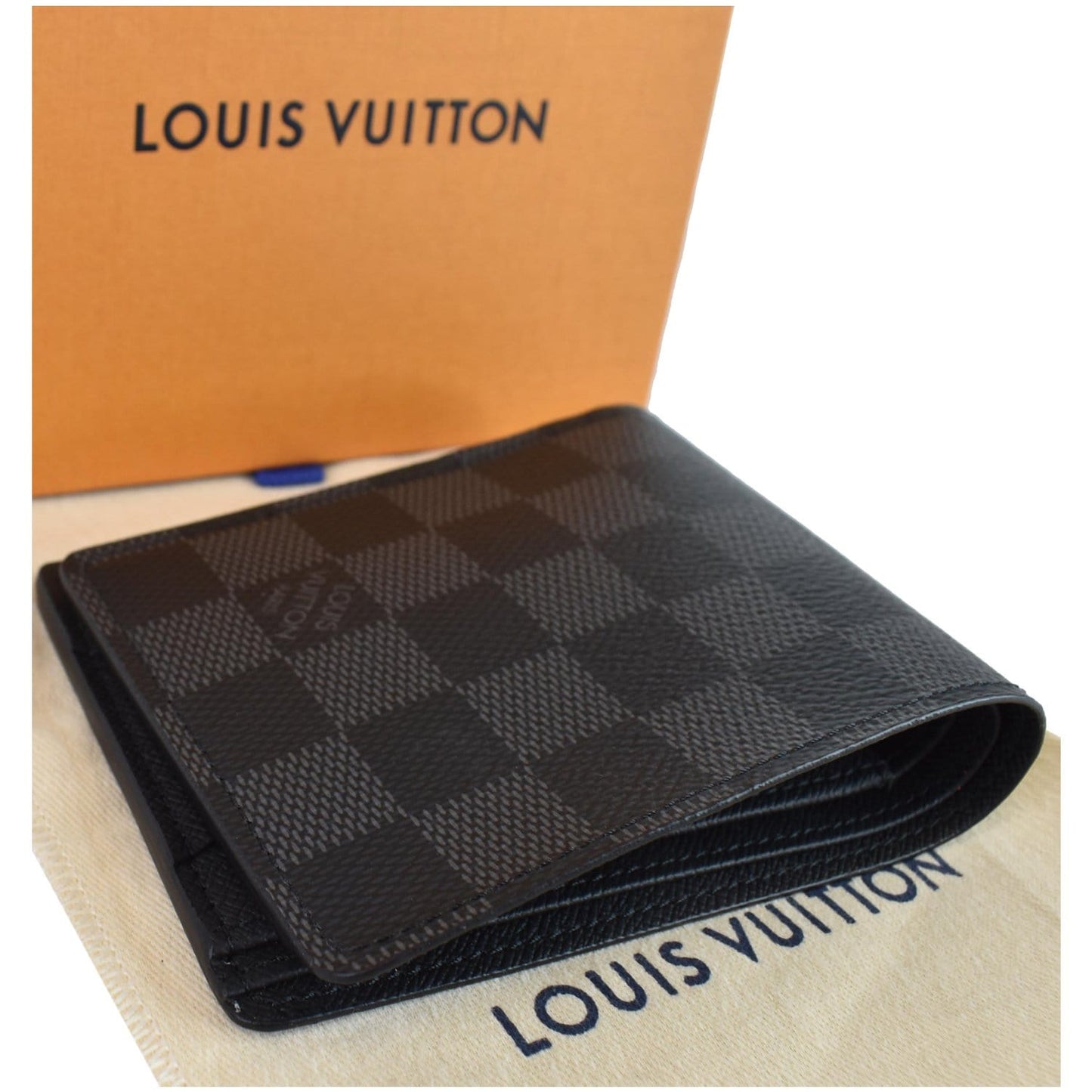 LOUIS VUITTON Damier Graphite Canvas Multiple Wallet Black - 15% OFF
