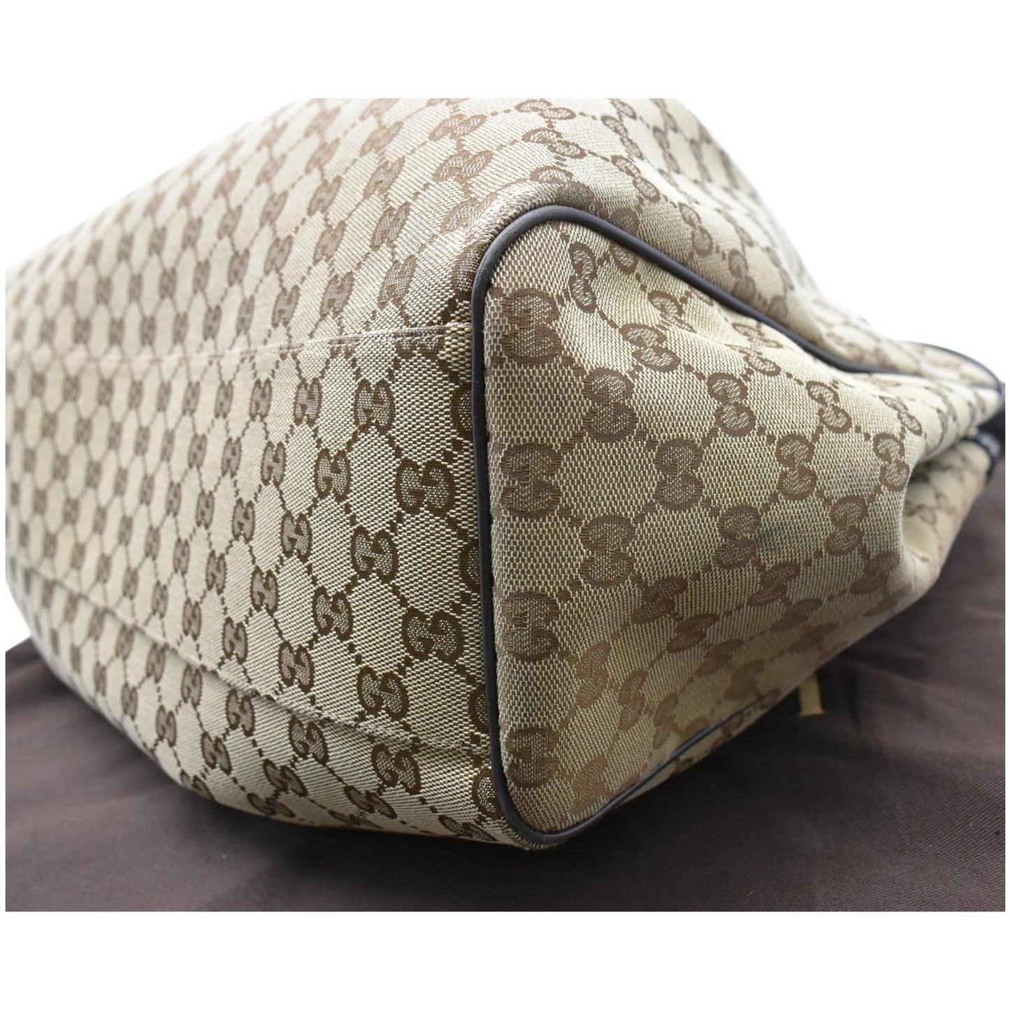 GUCCI Sukey Large GG Canvas Tote Bag Black 211943