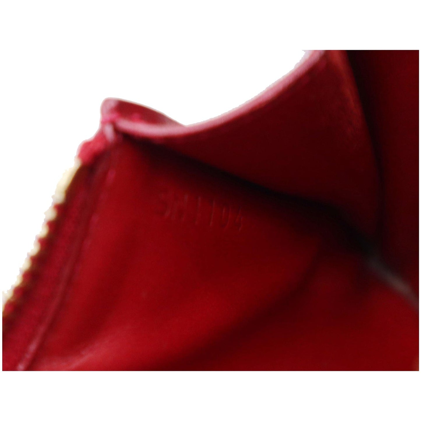 LOUIS VUITTON Pochette Key Cles Monogram Vernis Coin Case Red