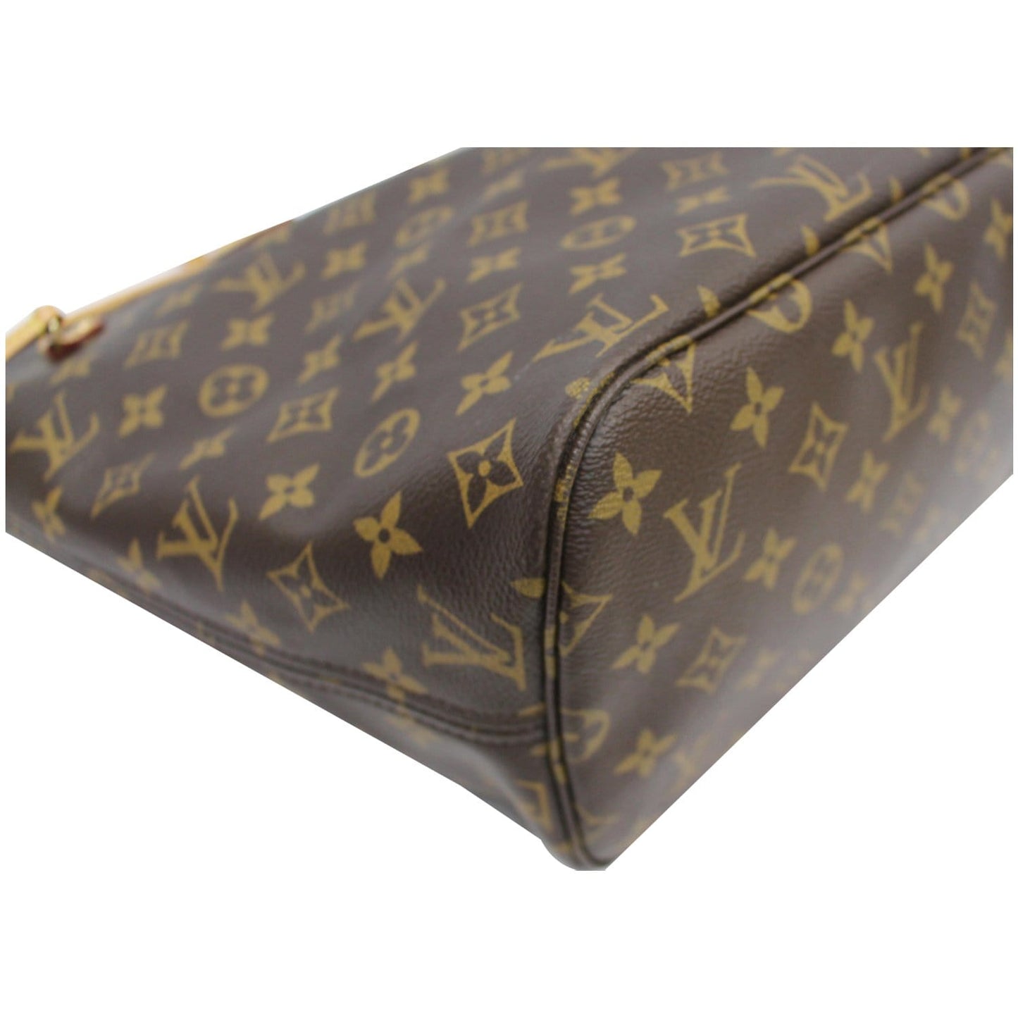 LOUIS VUITTON Neverfull MM Monogram Canvas Tote Bag Brown