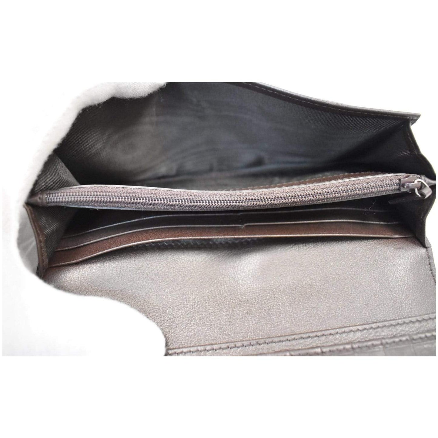 GUCCI Guccissima Continental Flap Wallet Black 233154