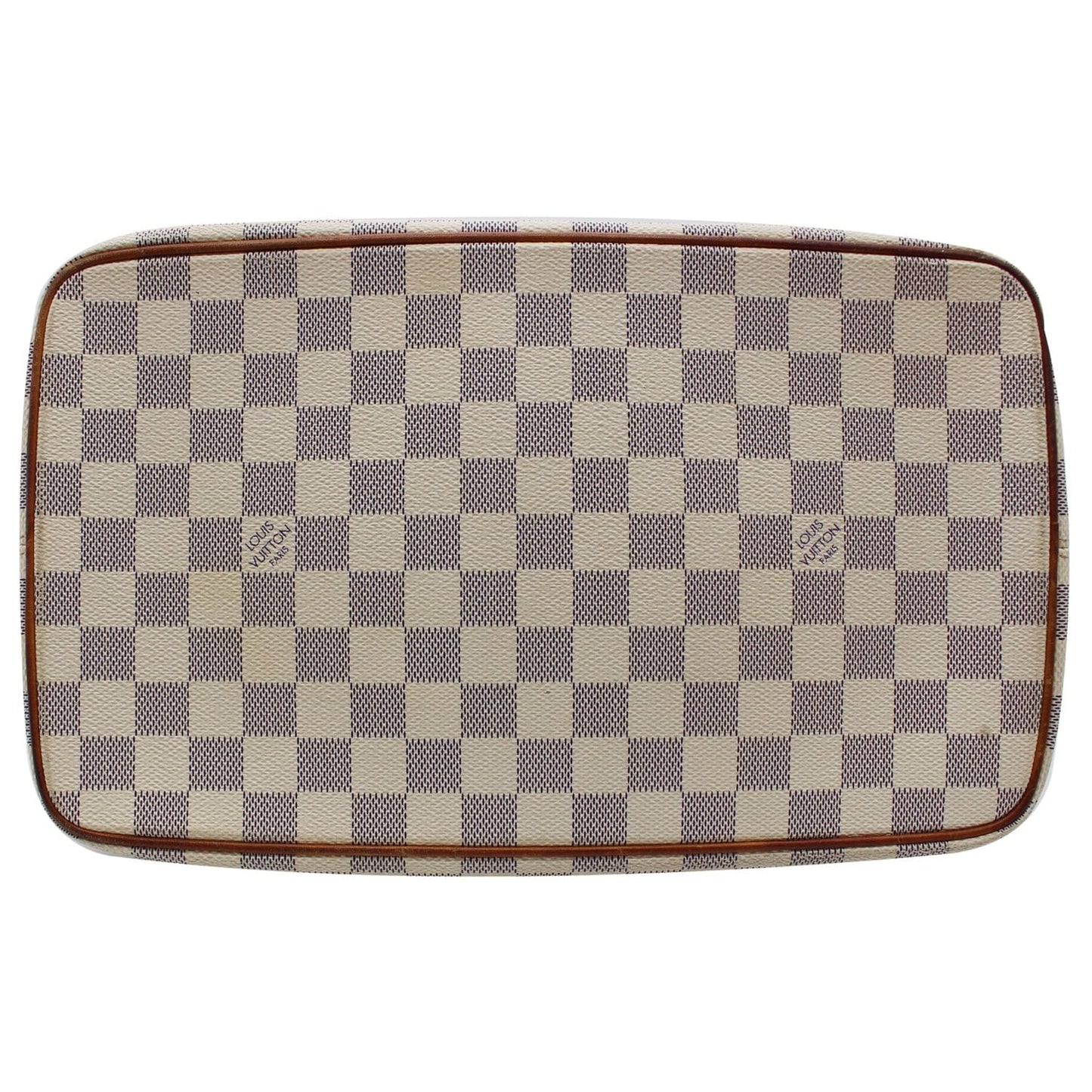LOUIS VUITTON Saleya MM Damier Azur Tote Bag White