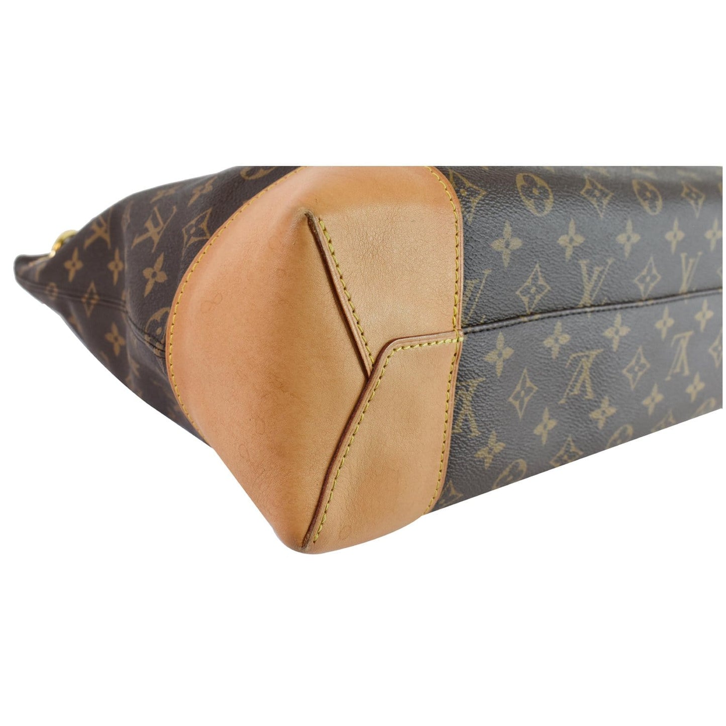 LOUIS VUITTON Berri MM Monogram Canvas Shoulder Bag Brown