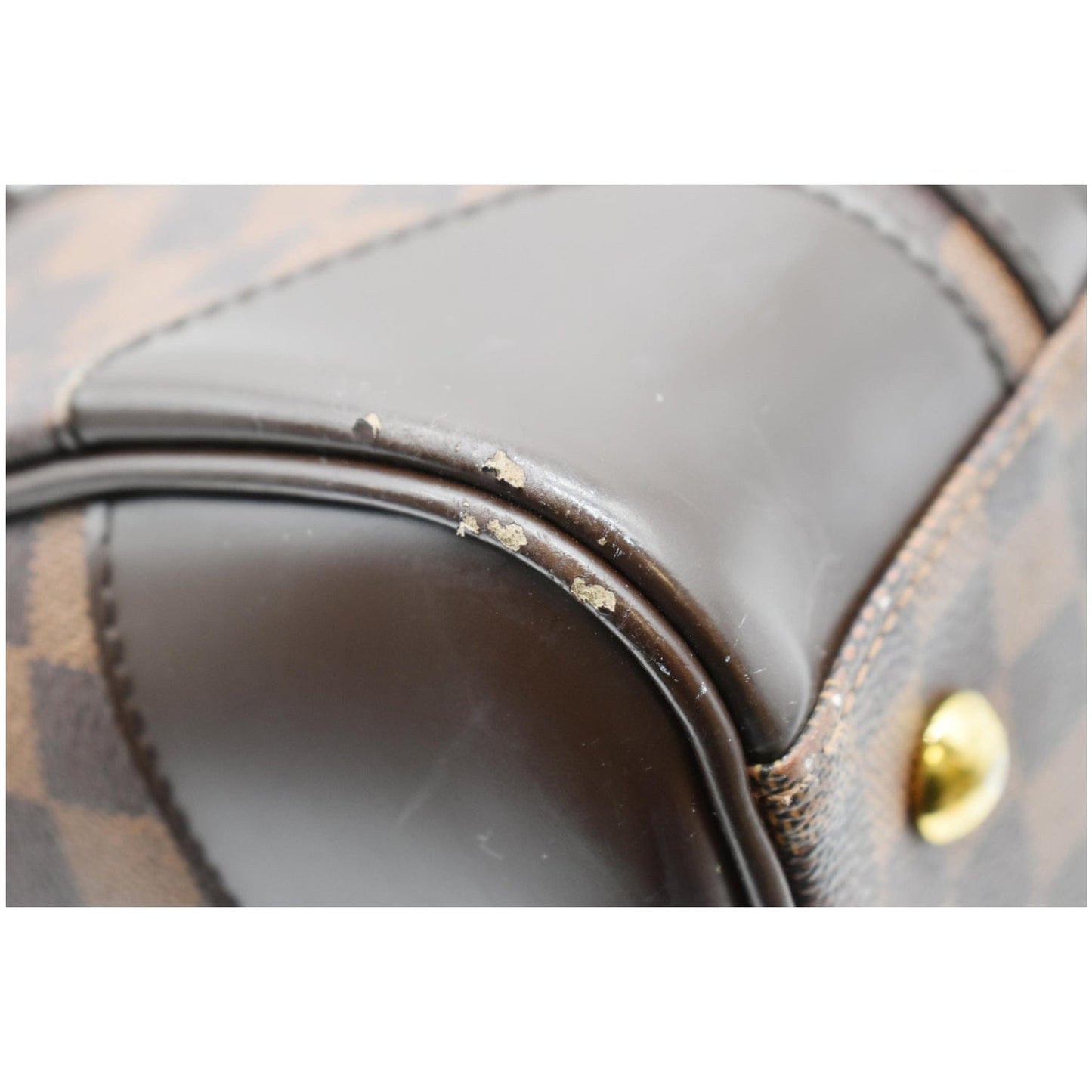 LOUIS VUITTON Berkeley Damier Ebene Satchel Bag Brown
