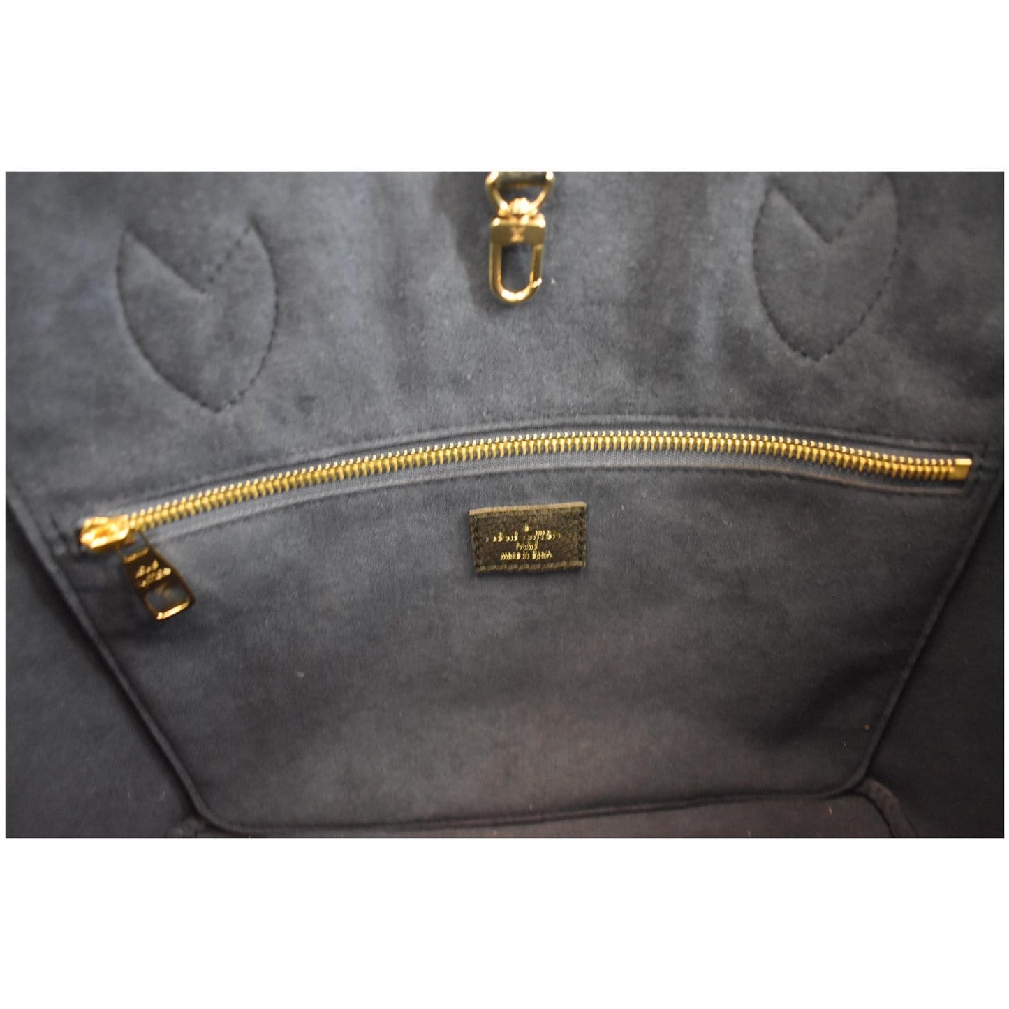 LOUIS VUITTON Neverfull MM Monogram Empreinte Tote Bag Black