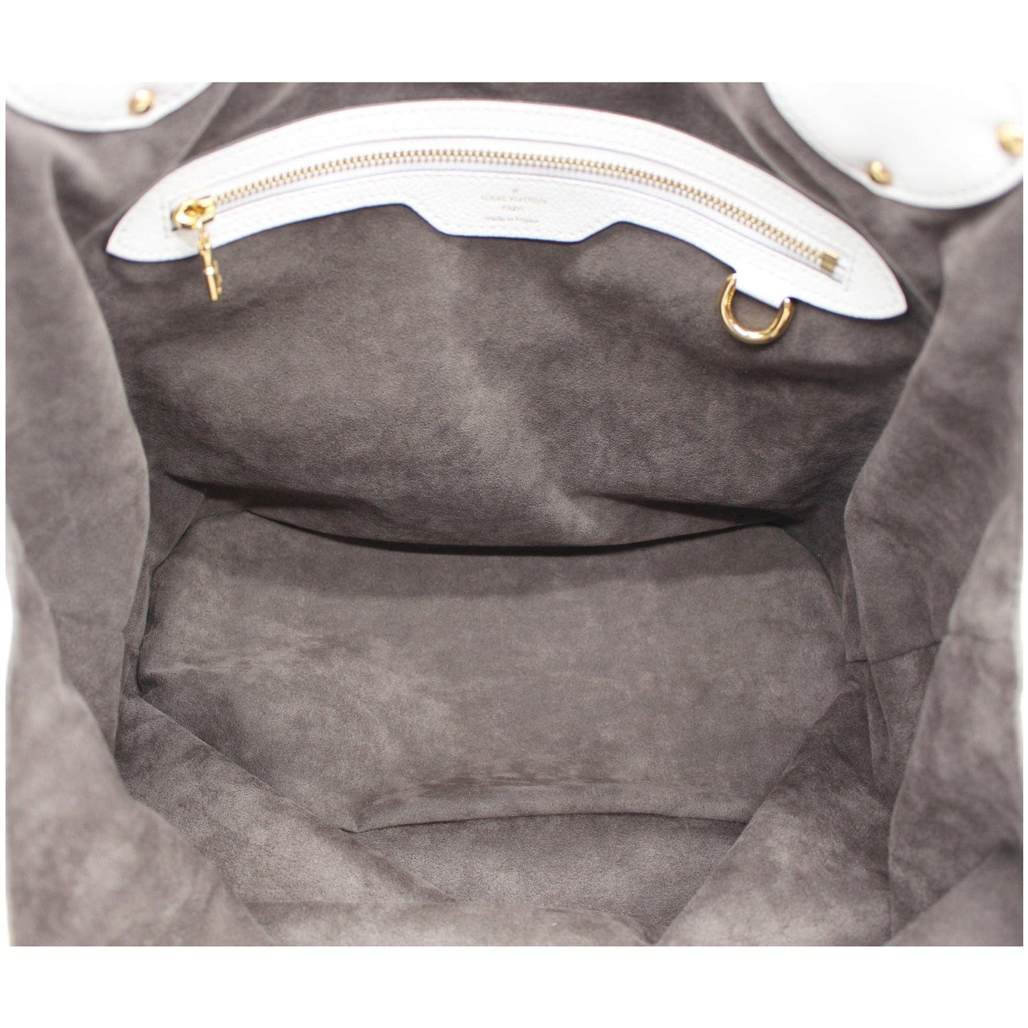LOUIS VUITTON Mahina XL Monogram Leather Hobo Bag White