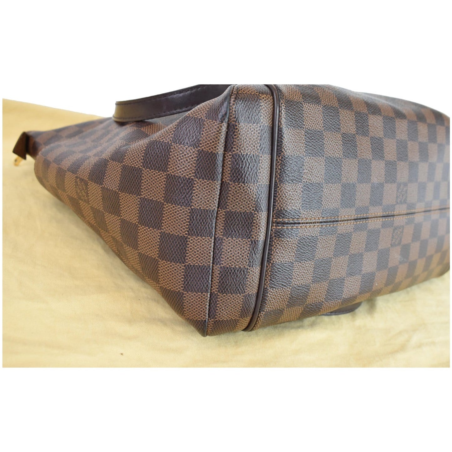 LOUIS VUITTON Totally MM Damier Ebene Shoulder Bag Brown