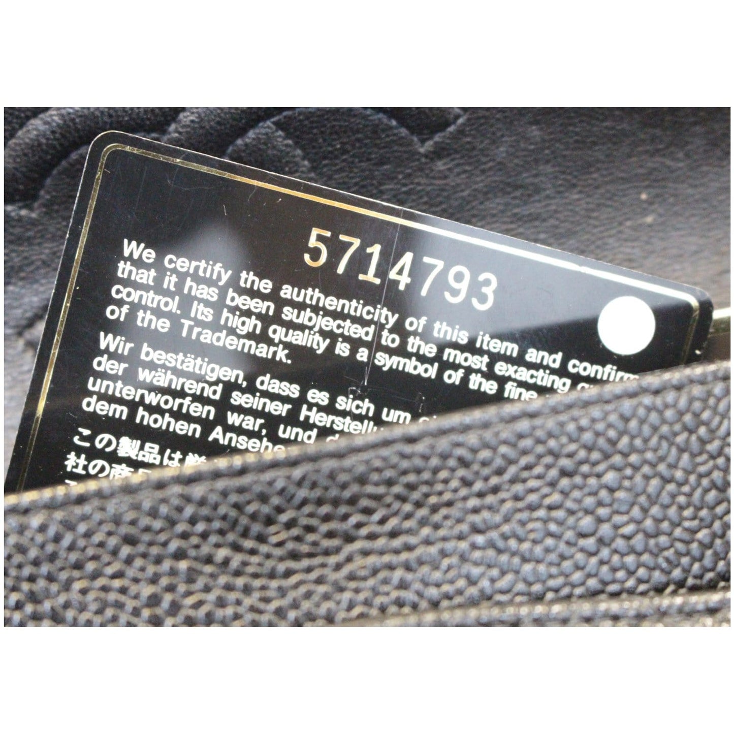 CHANEL Double Flap Small Caviar Leather Shoulder Bag Black