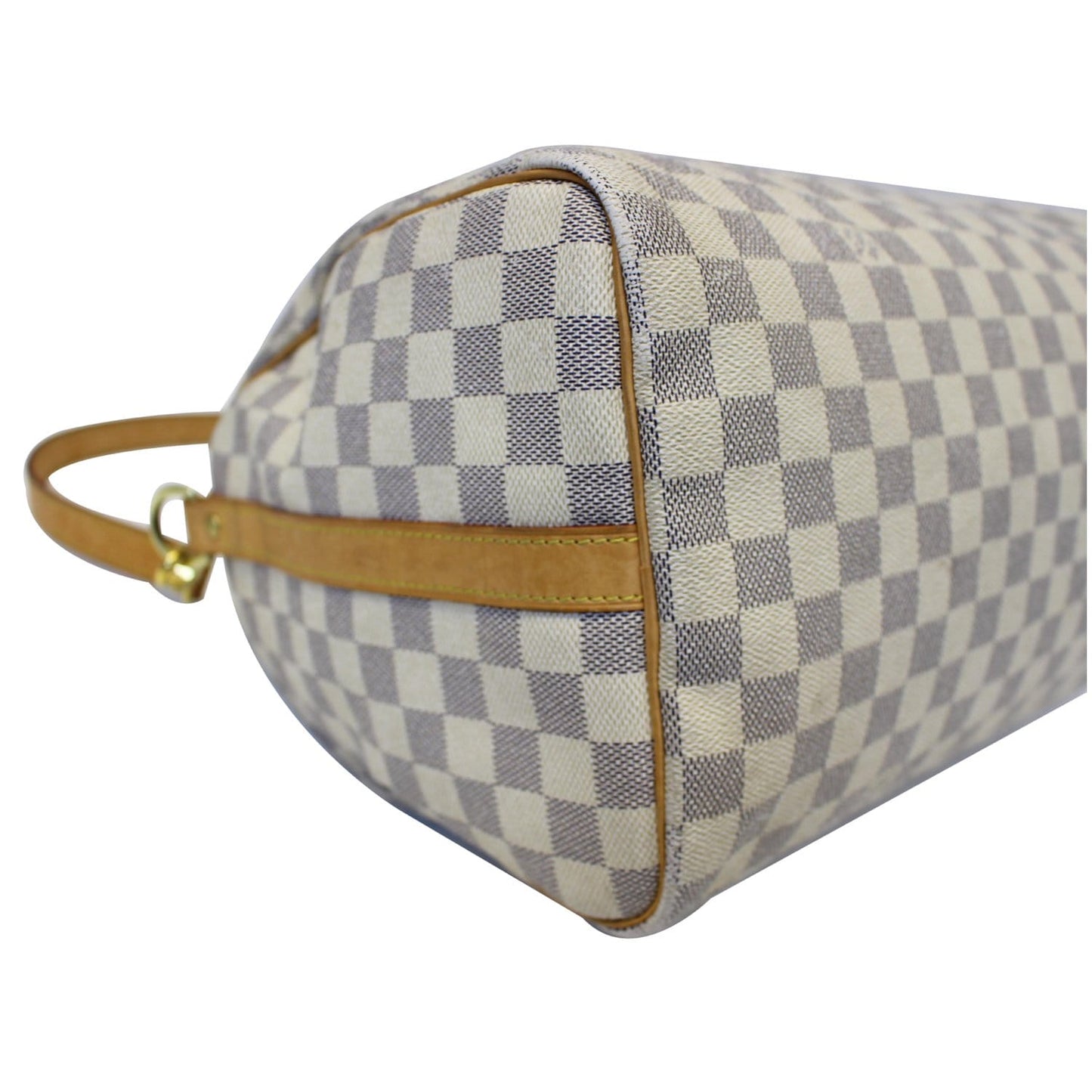Louis Vuitton Speedy 35 Bandouliere Damier Azur Shoulder Bag White