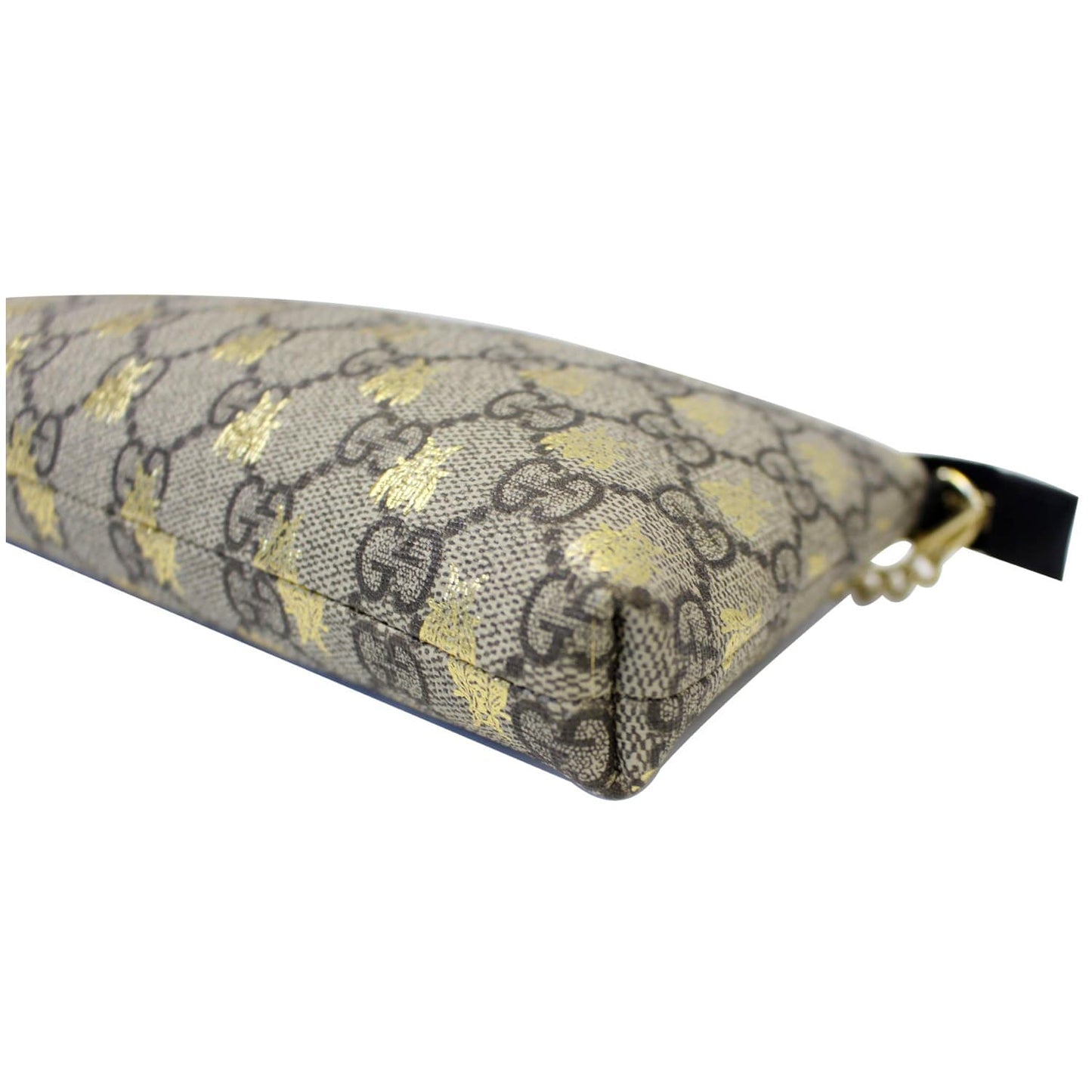 GUCCI Linea Bee GG Supreme Wristlet Handbag