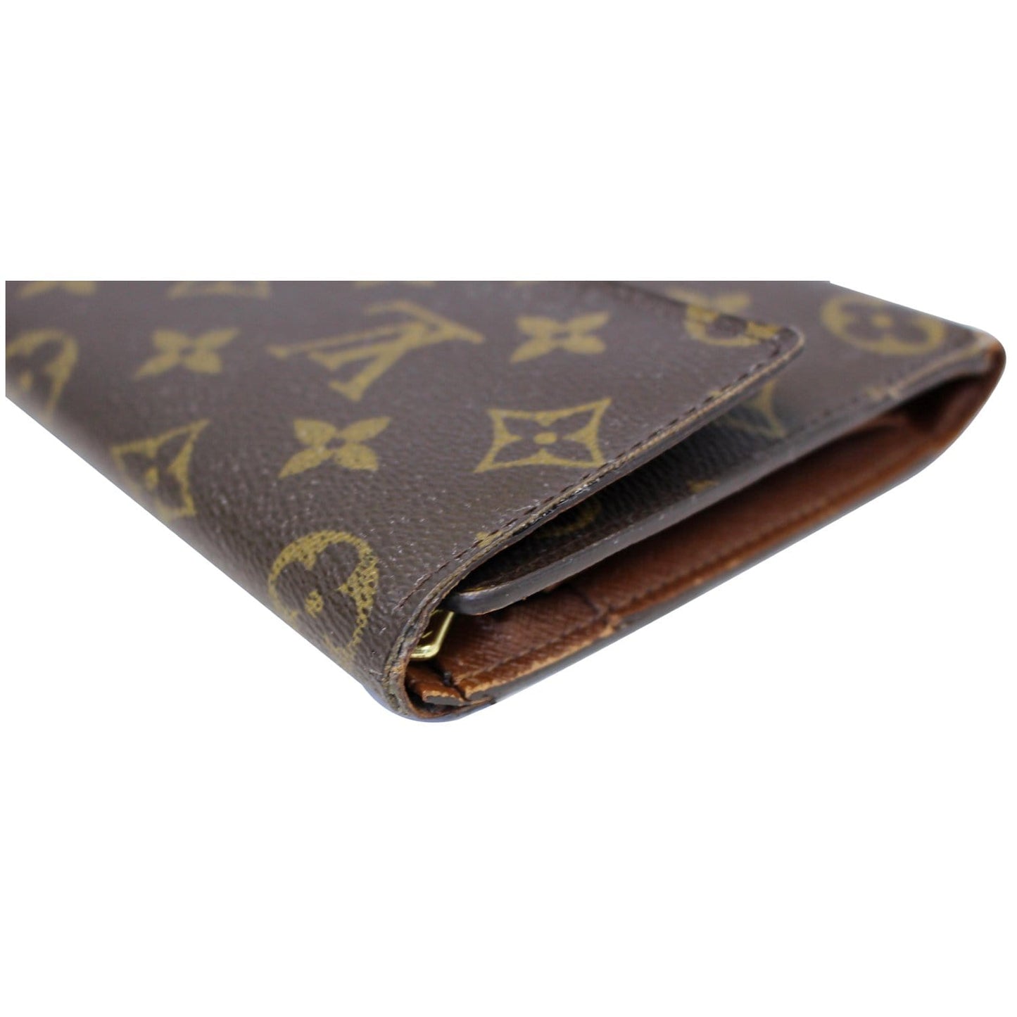 LOUIS VUITTON Alexandra Monogram Canvas Long Wallet Brown