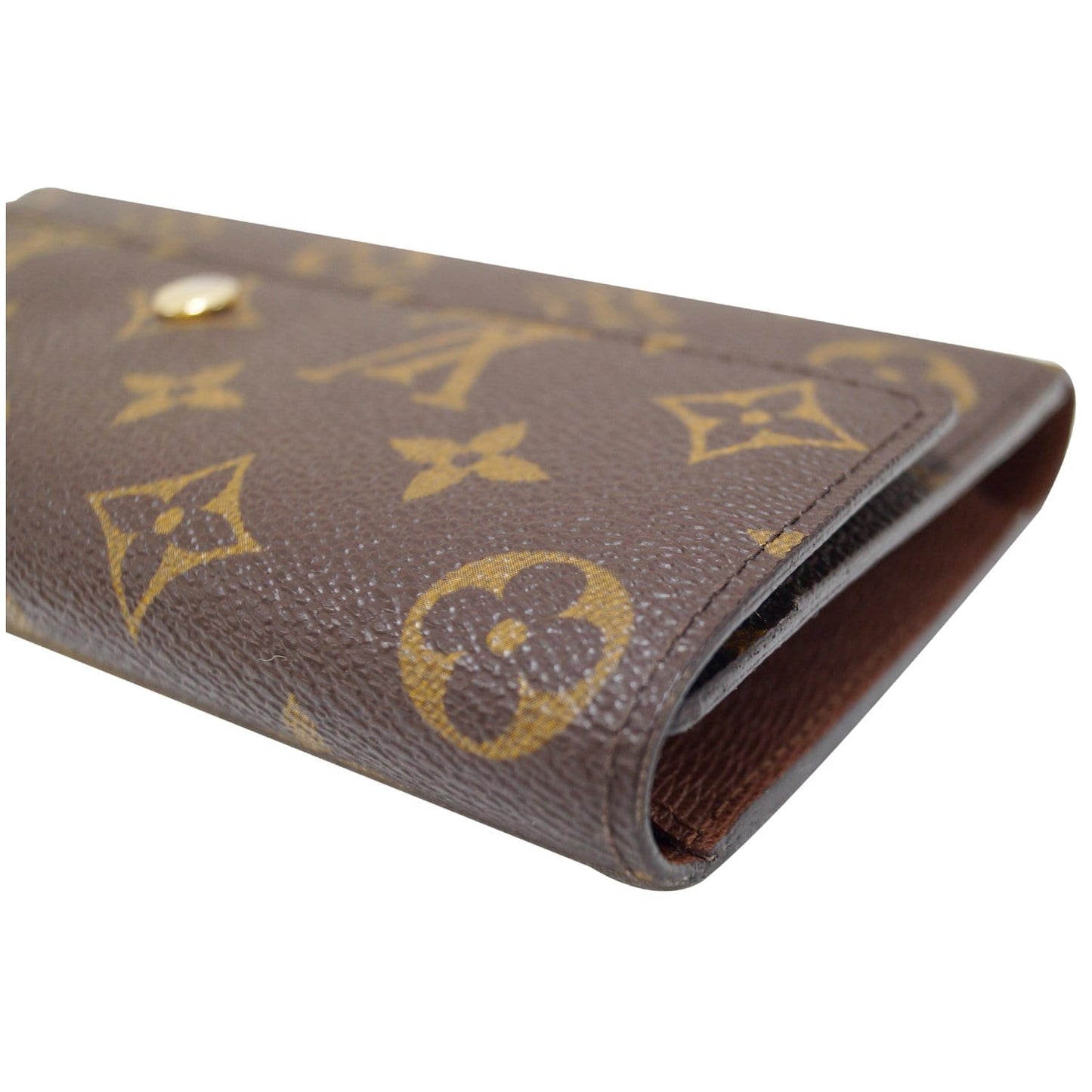 LOUIS VUITTON Porte Tresor International Monogram Canvas Wallet Brown