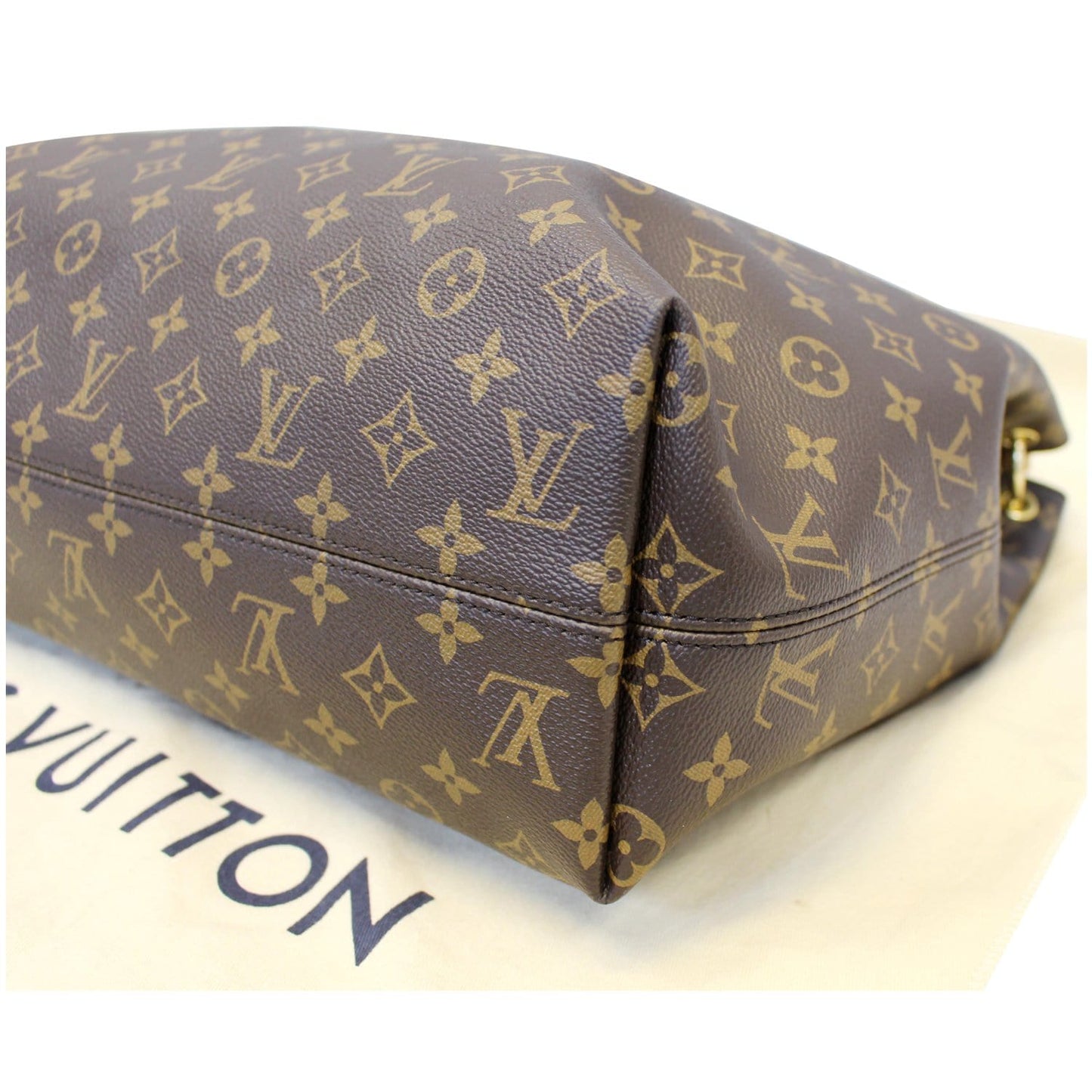 LOUIS VUITTON Graceful MM Monogram Canvas Shoulder Bag Brown