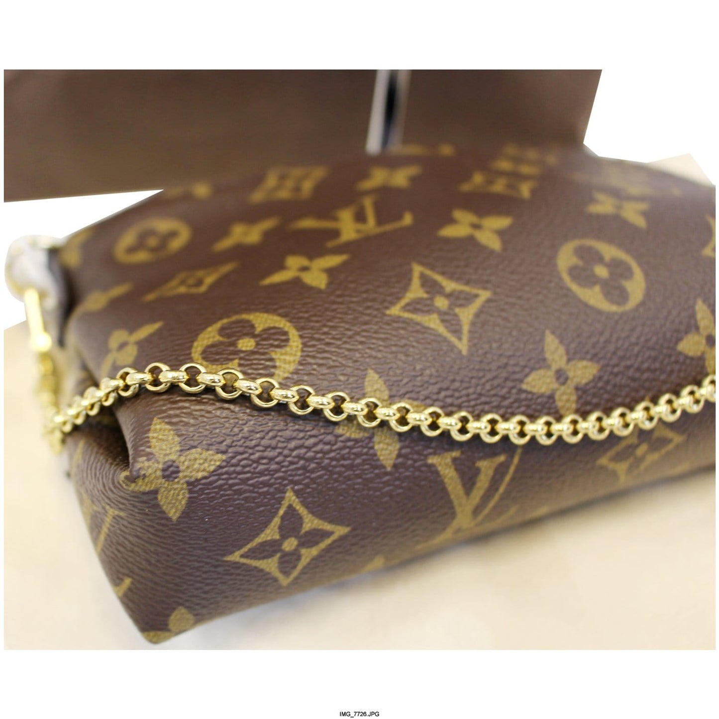 LOUIS VUITTON Pallas Clutch Monogram Canvas Crossbody Bag