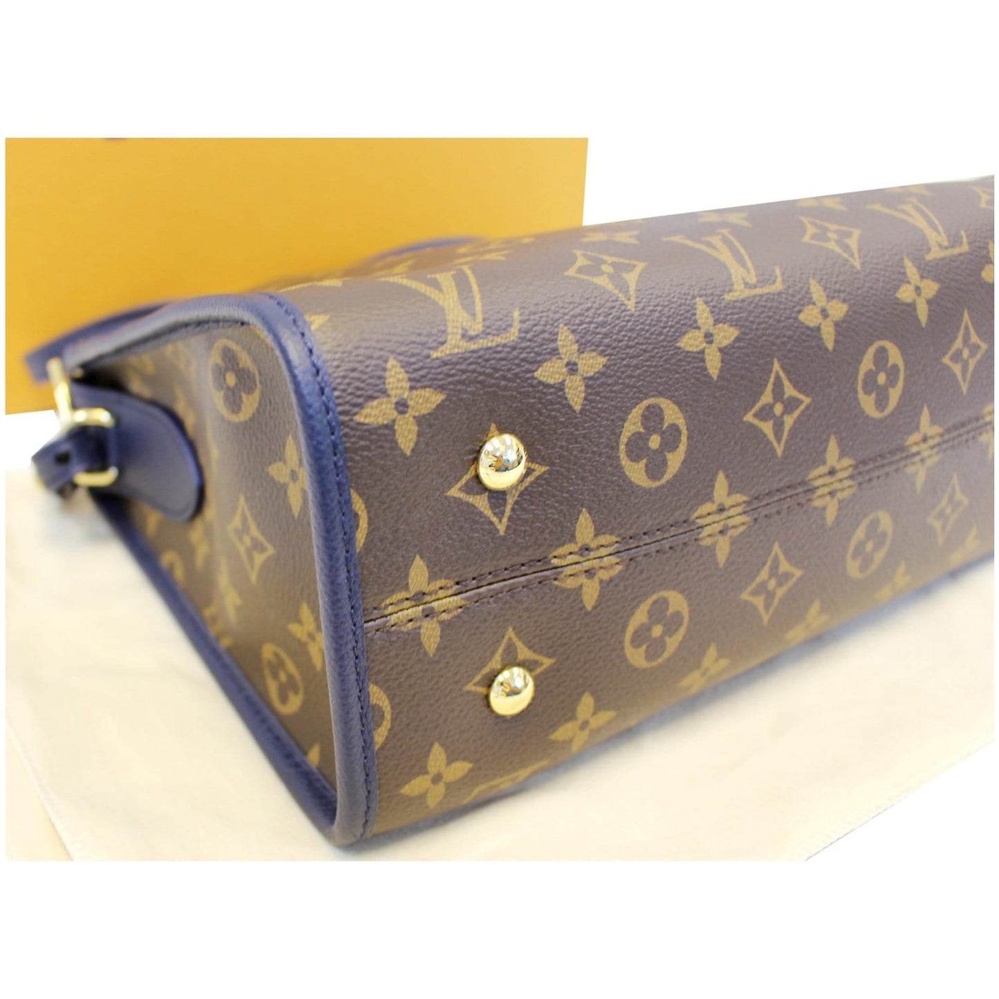 LOUIS VUITTON Popincourt PM Monogram Canvas Shoulder Bag Brown/Marine