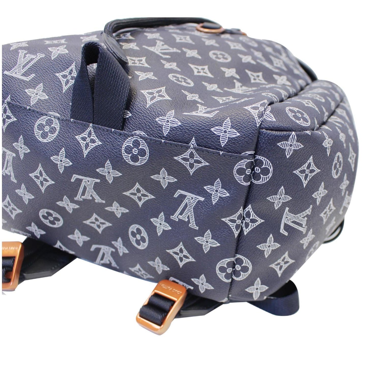 LOUIS VUITTON Discovery Upside Down Monogram Backpack Bag Navy Blue