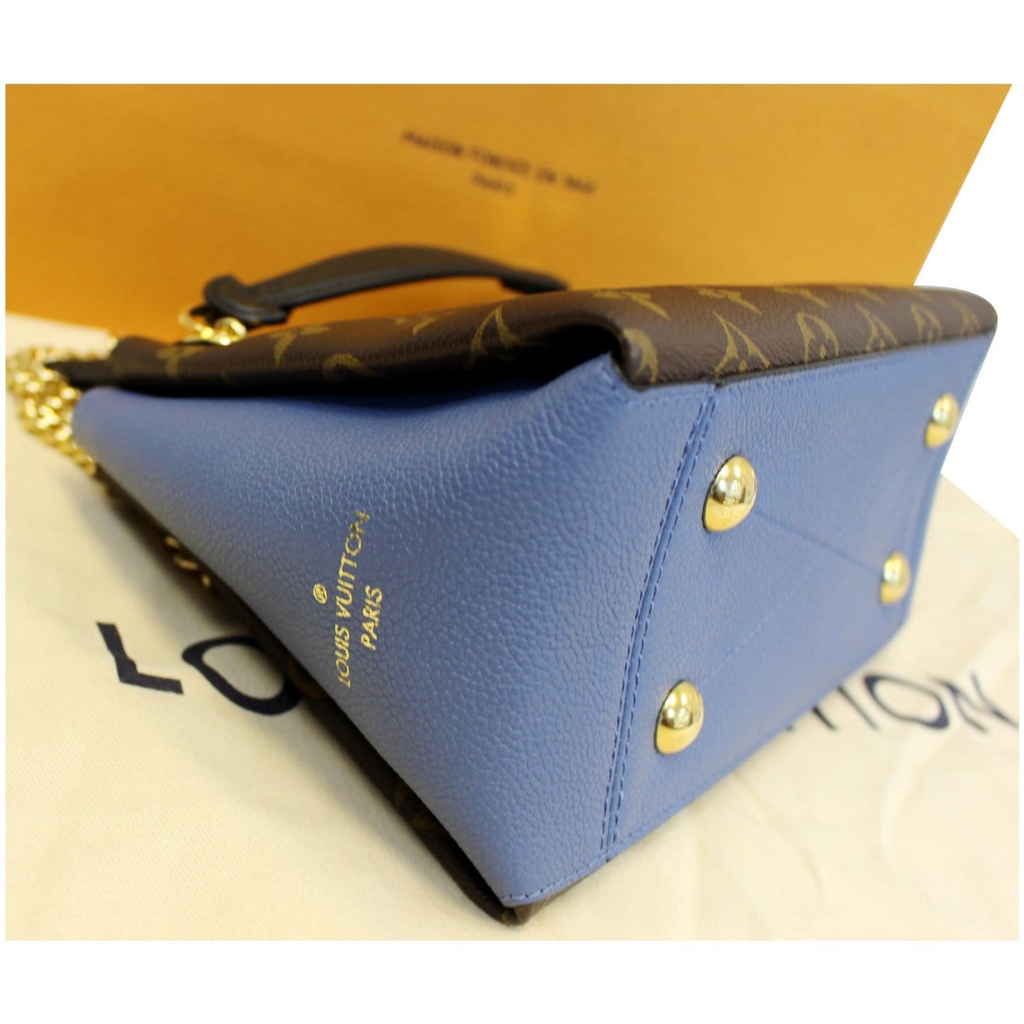 LOUIS VUITTON Surene BB Monogram Canvas Shoulder Bag Bleu Jean