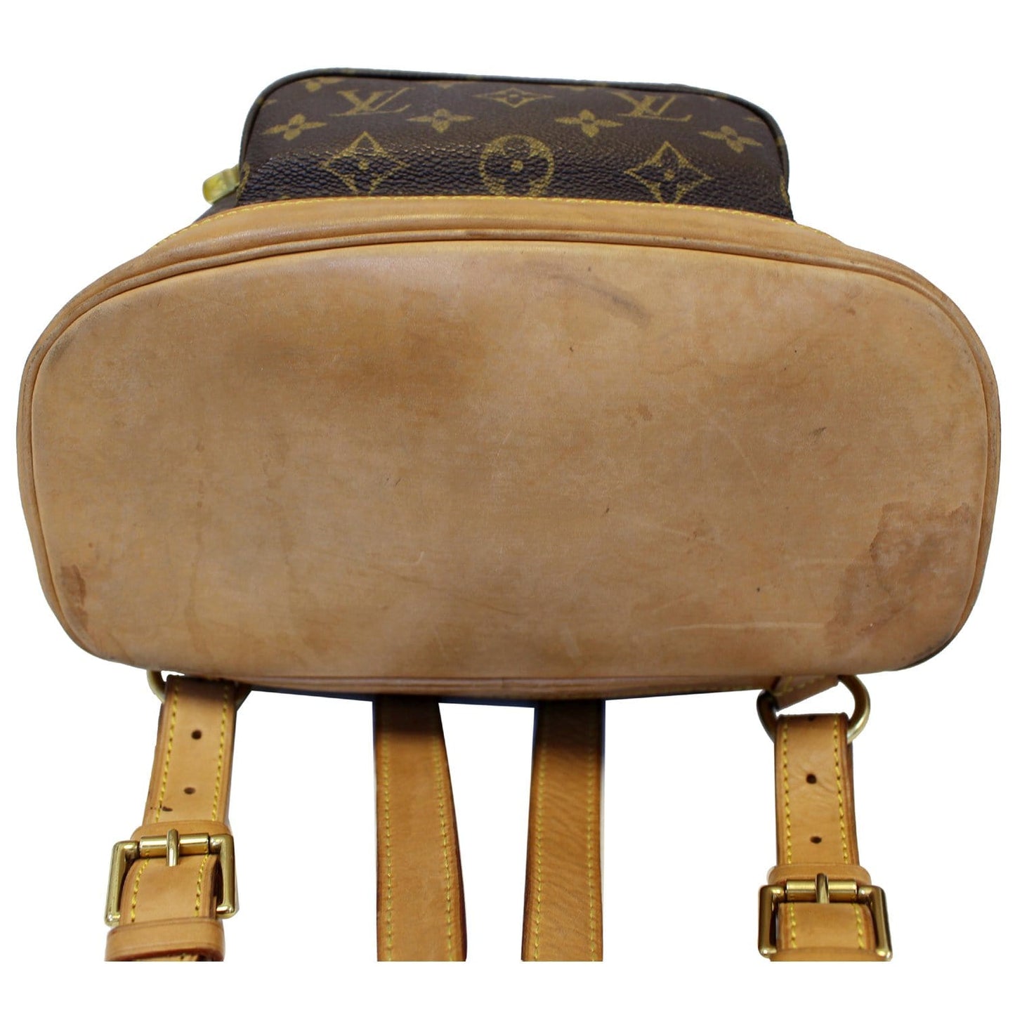 LOUIS VUITTON Montsouris MM Monogram Canvas Backpack Bag Brown