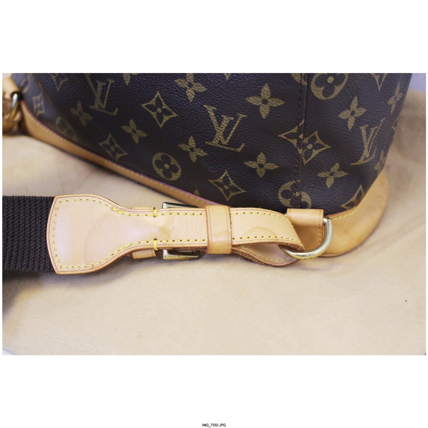 LOUIS VUITTON Montsouris GM Monogram Canvas Backpack Bag Brown
