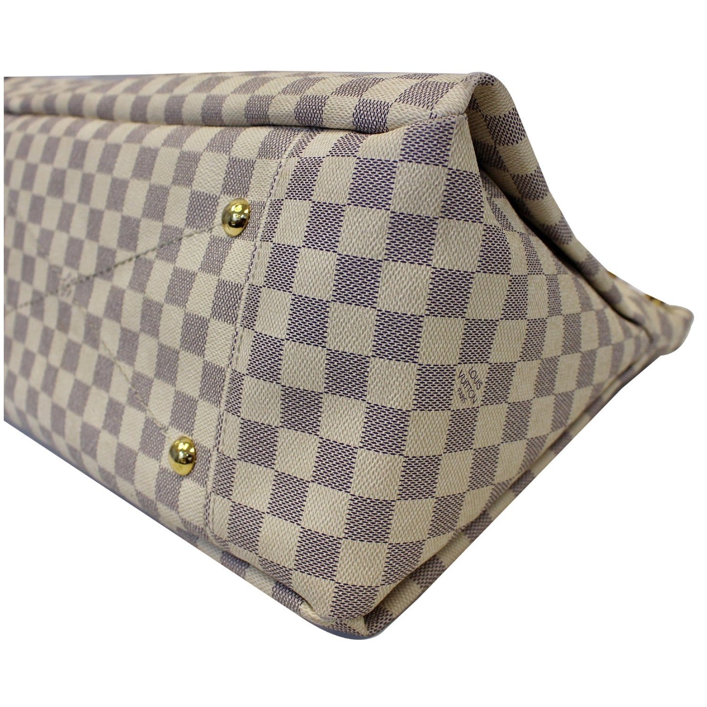 LOUIS VUITTON Artsy MM Damier Azur Shoulder Bag White