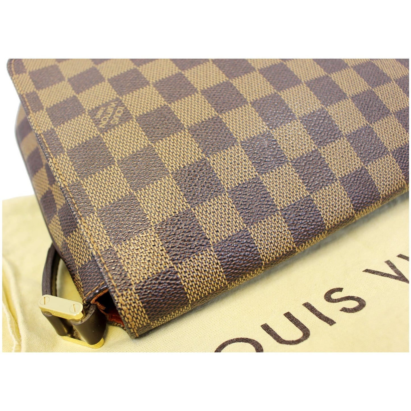 LOUIS VUITTON Musette Tango Damier Ebene Short Strap Shoulder Bag